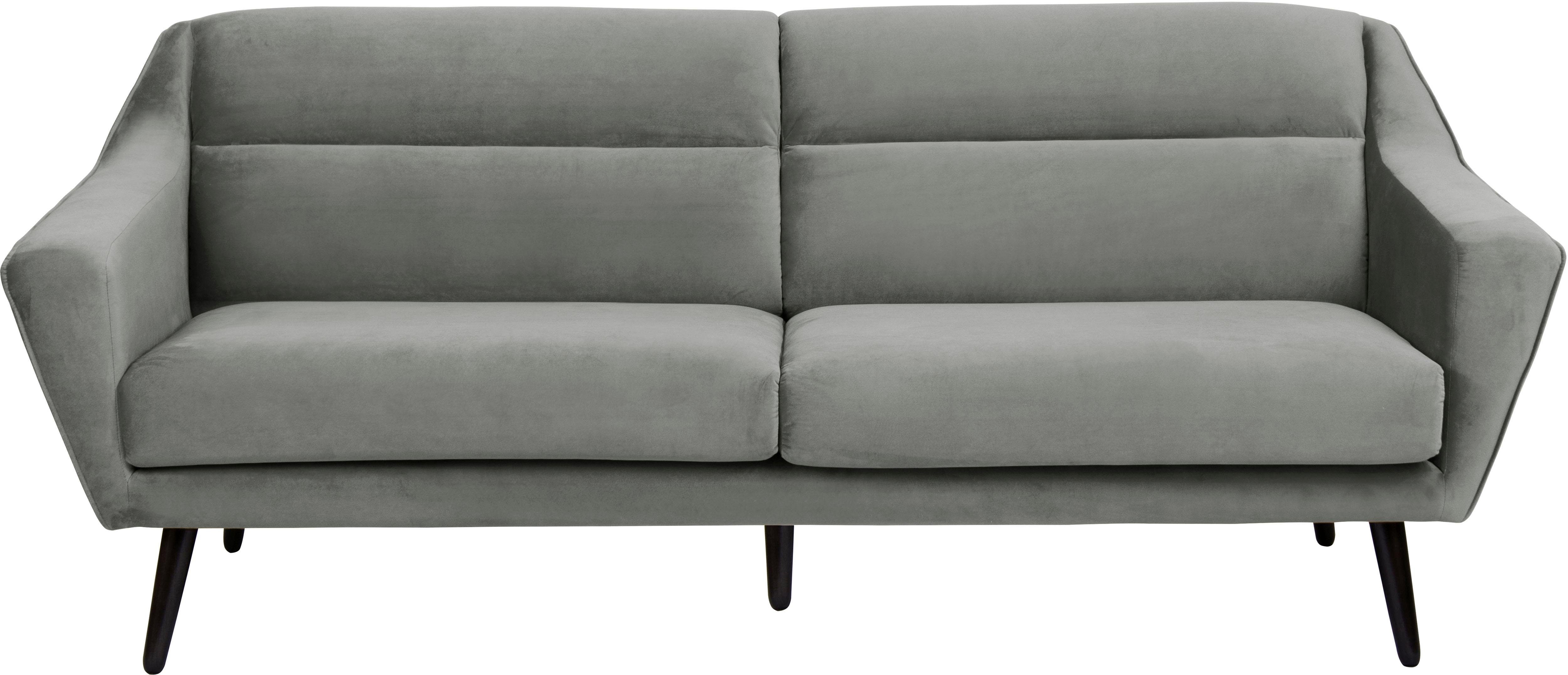 andas 3-zitsbank Bille met naad in het rugkussen en eikenhouten poten, design by morten georgsen