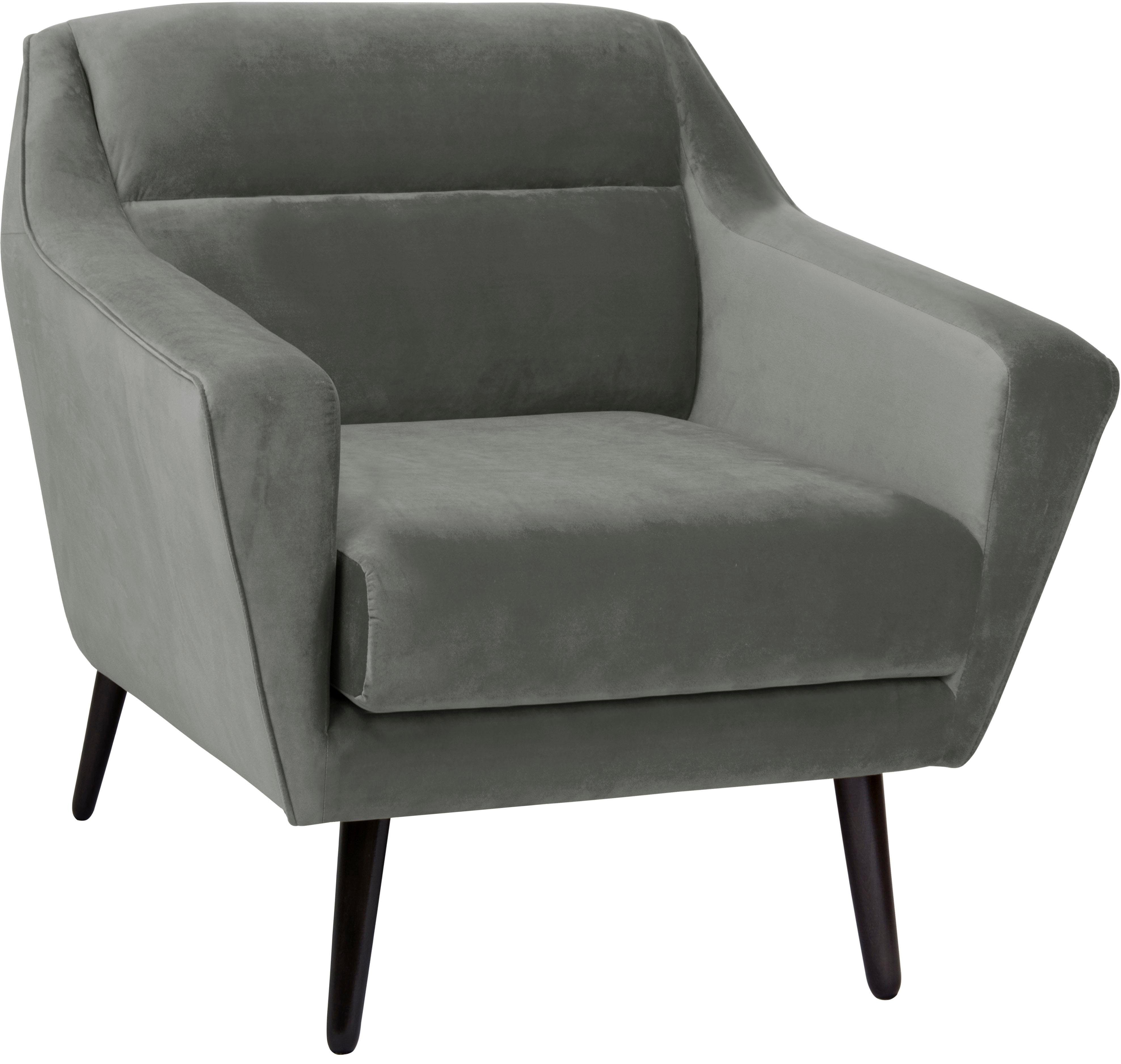 andas Fauteuil Bille met naad in het rugkussen en eikenhouten poten, design by morten georgsen