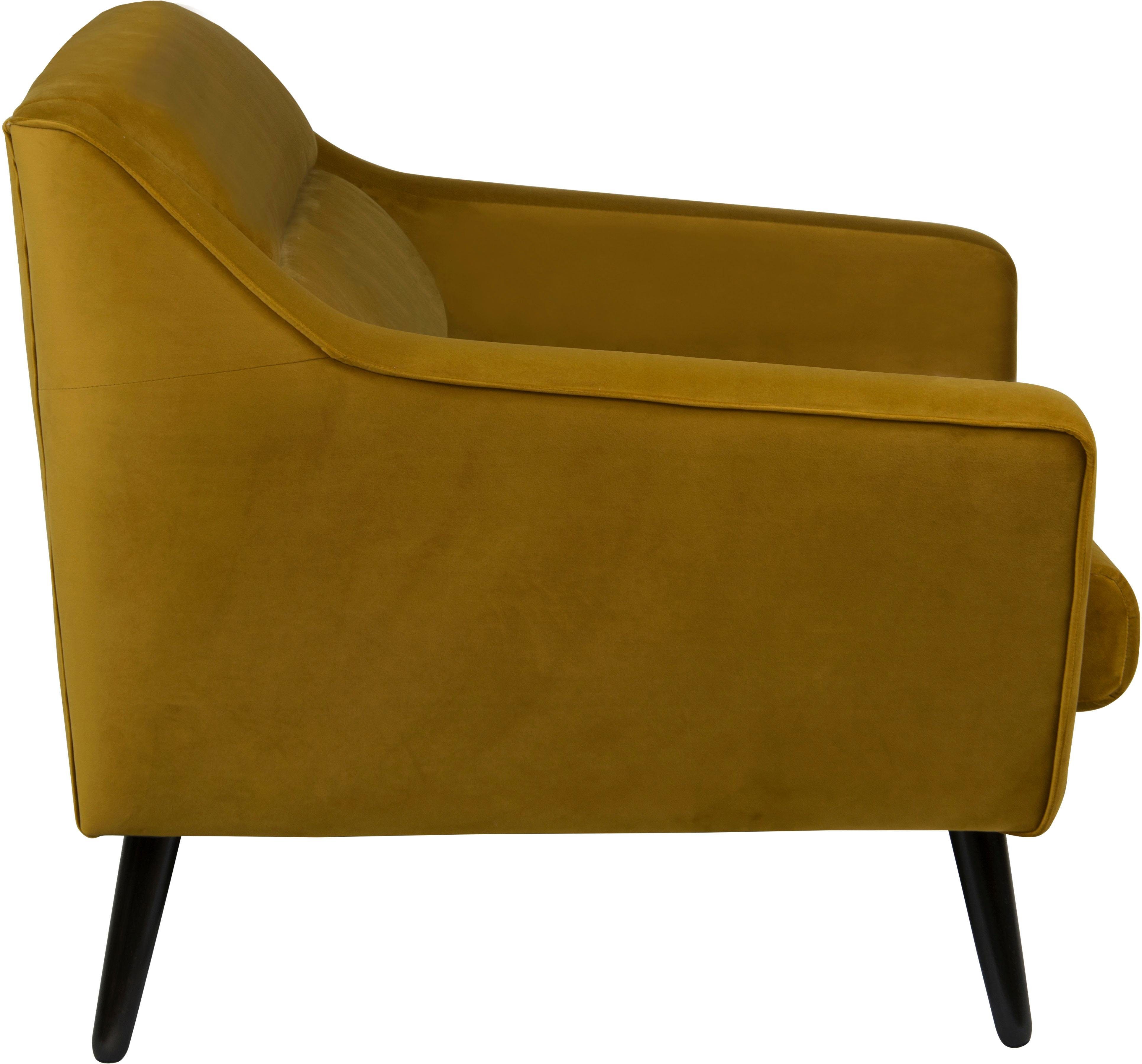 andas Fauteuil Bille met naad in het rugkussen en eikenhouten poten, design by morten georgsen