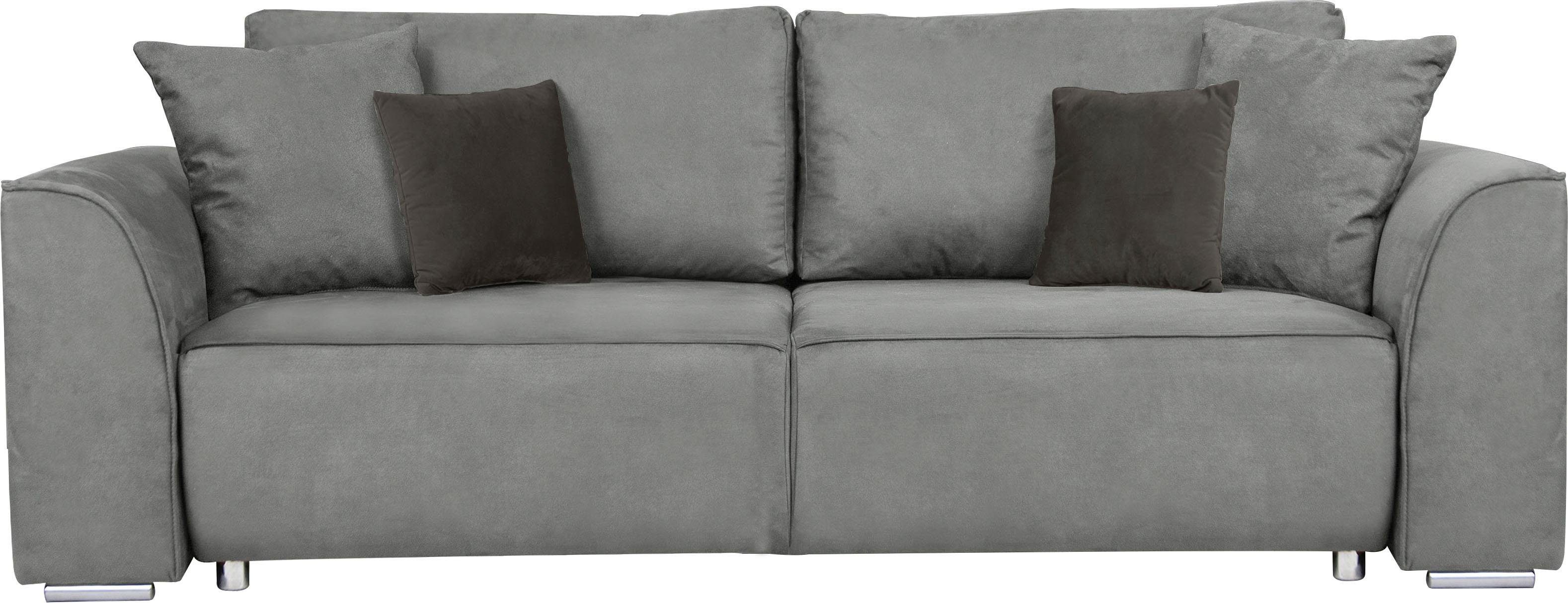 INOSIGN 3-zitsbank BEATRICE optionele slaapbank met bedlade, B/D/H 250/107/92 cm