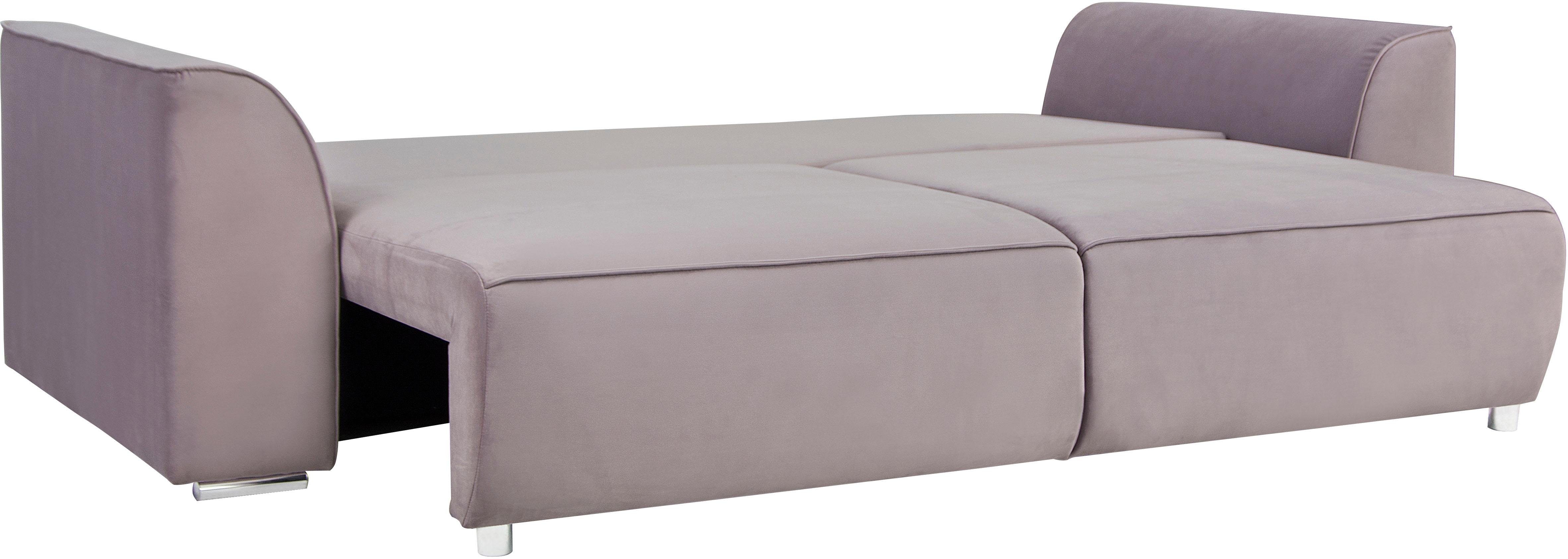 INOSIGN 3-zitsbank BEATRICE optionele slaapbank met bedlade, B/D/H 250/107/92 cm