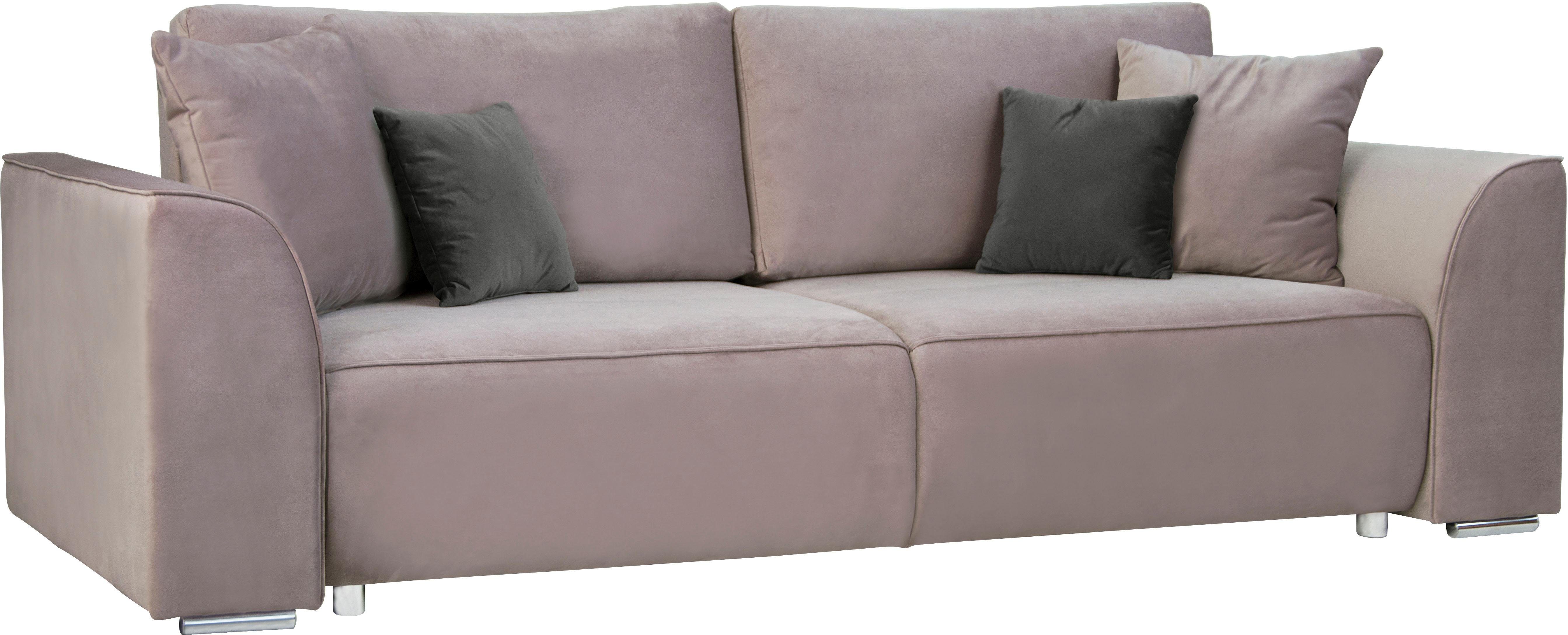 INOSIGN 3-zitsbank BEATRICE optionele slaapbank met bedlade, B/D/H 250/107/92 cm