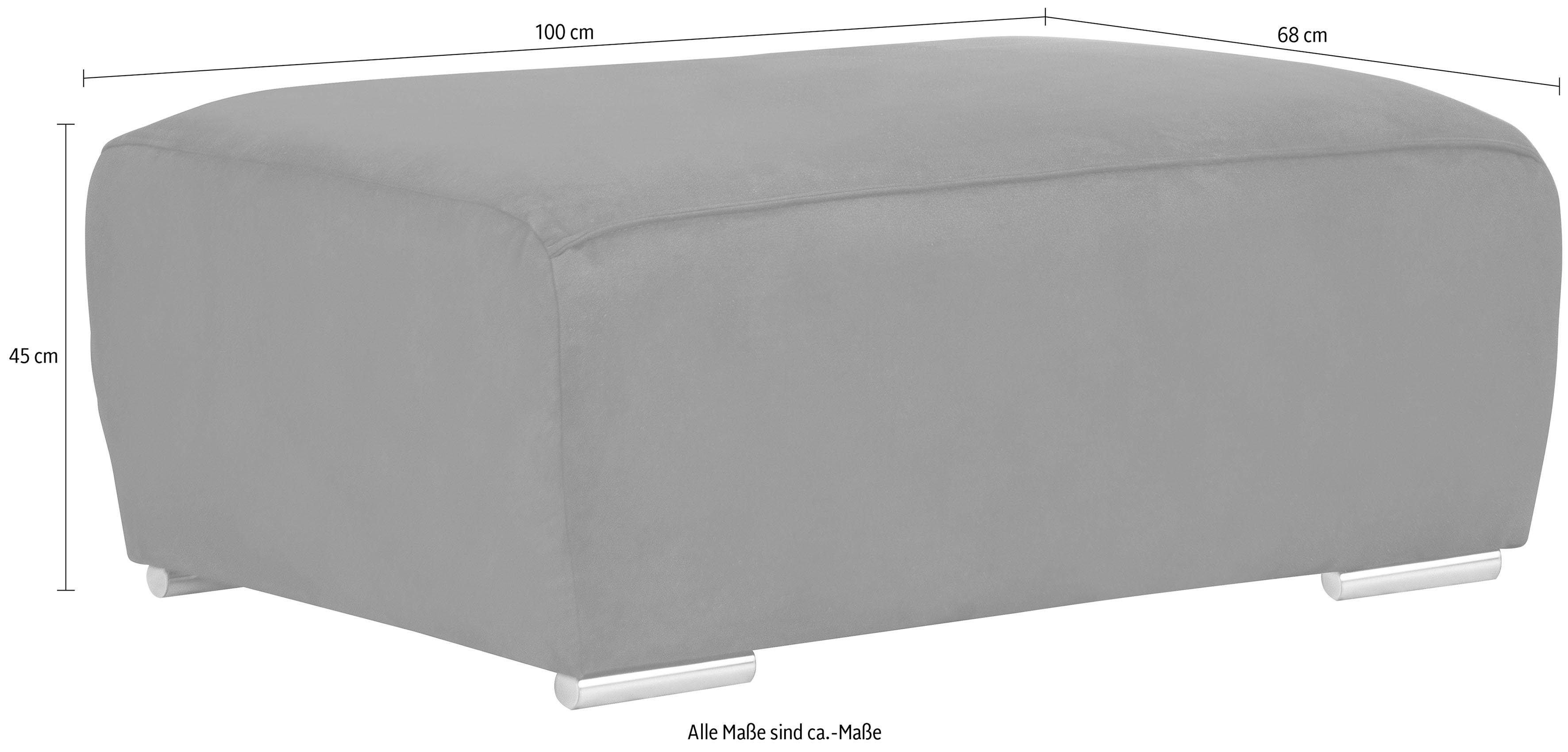 INOSIGN Hocker BEATRICE met golfsysteem, afmetingen B/D/H: 100/68/45 cm passend bij de "beatrice"-serie, in hoogwaardige afwerking