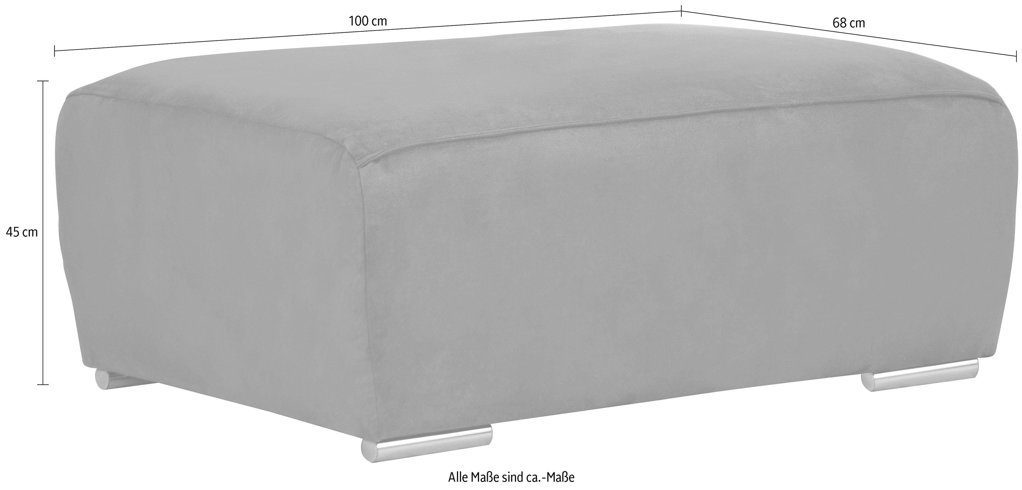 INOSIGN Hocker BEATRICE met golfsysteem, afmetingen B/D/H: 100/68/45 cm passend bij de "beatrice"-serie, in hoogwaardige afwerking
