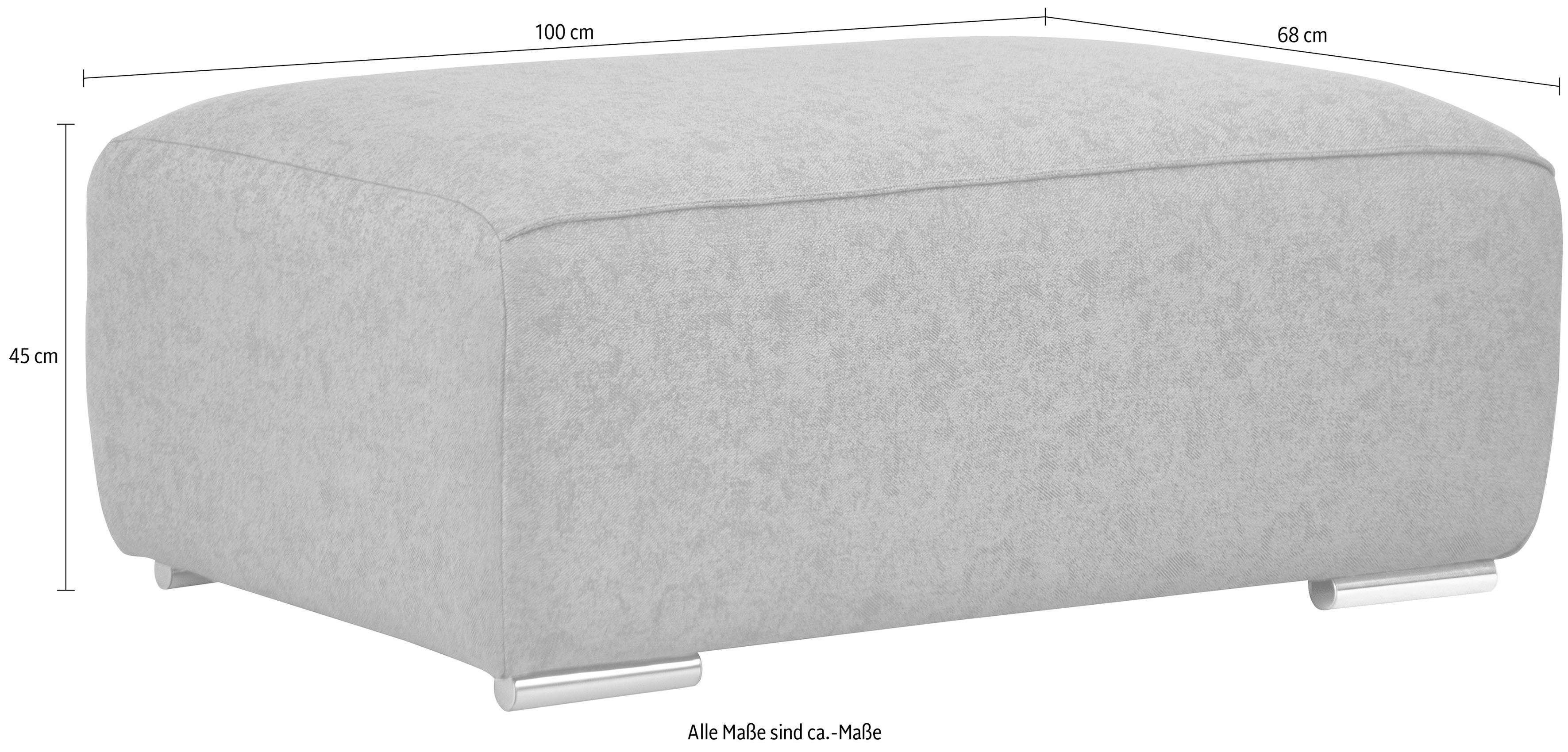 INOSIGN Hocker BEATRICE met golfsysteem, afmetingen B/D/H: 100/68/45 cm passend bij de "beatrice"-serie, in hoogwaardige afwerking