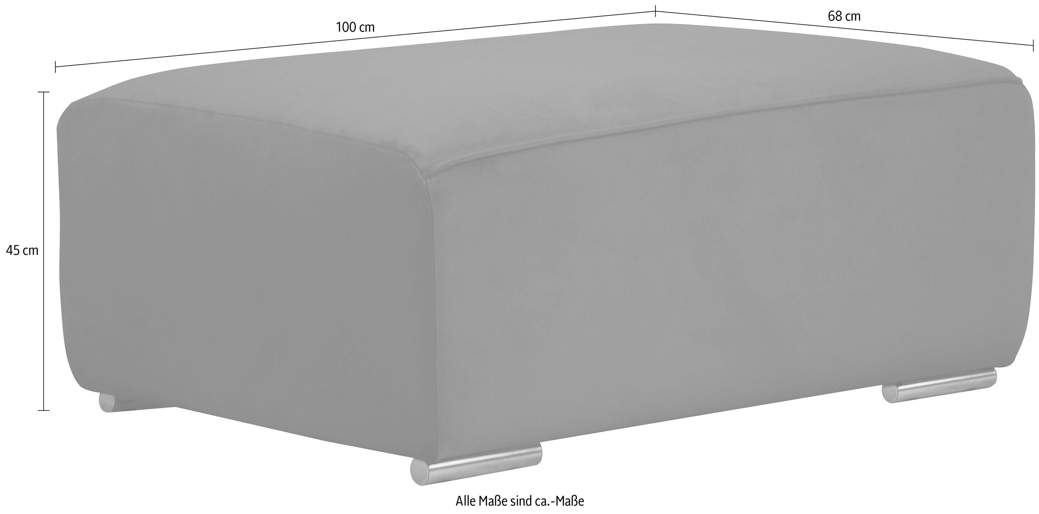 INOSIGN Hocker BEATRICE met golfsysteem, afmetingen B/D/H: 100/68/45 cm passend bij de "beatrice"-serie, in hoogwaardige afwerking
