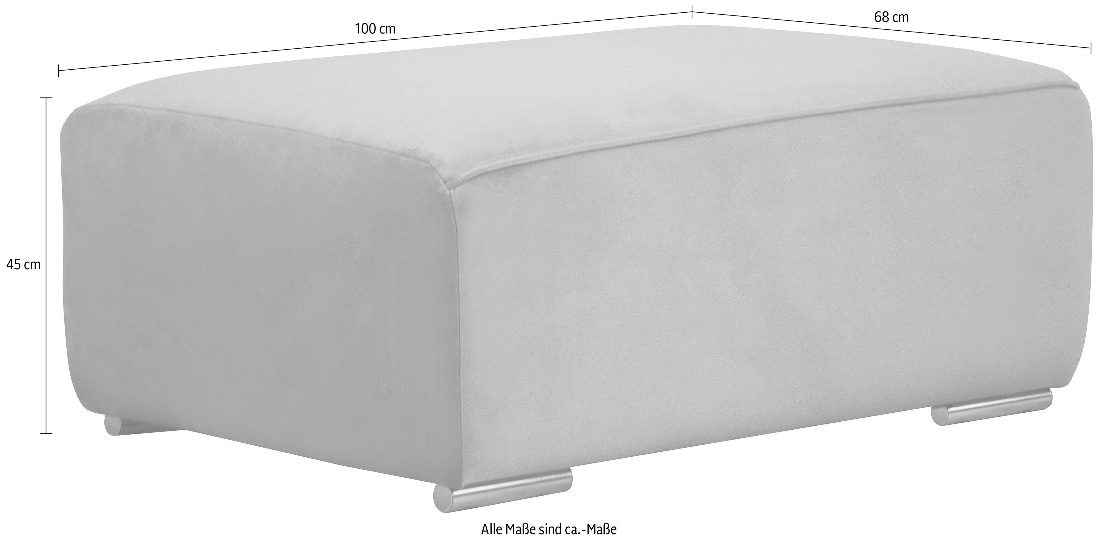 INOSIGN Hocker BEATRICE met golfsysteem, afmetingen B/D/H: 100/68/45 cm passend bij de "beatrice"-serie, in hoogwaardige afwerking