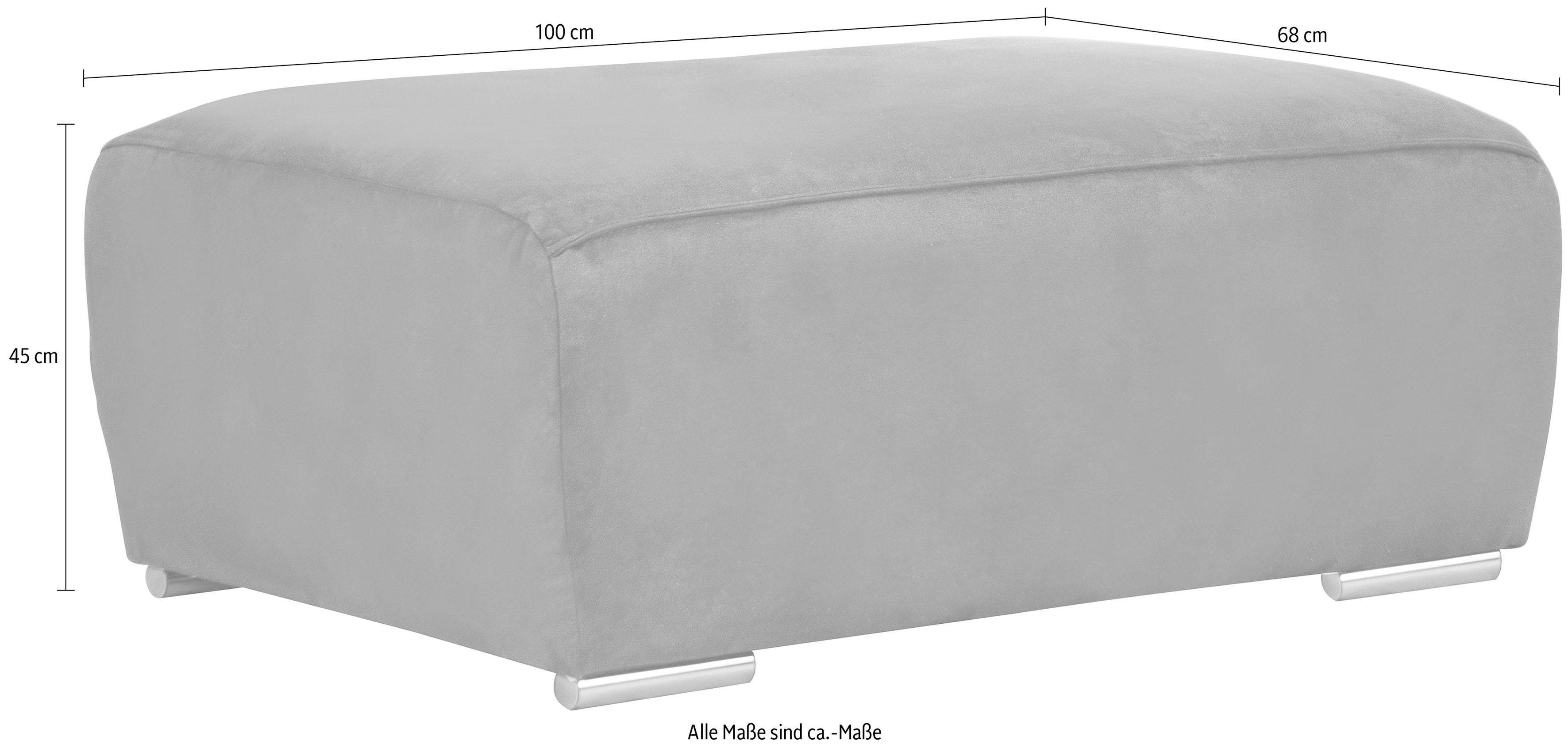 INOSIGN Hocker BEATRICE met golfsysteem, afmetingen B/D/H: 100/68/45 cm passend bij de "beatrice"-serie, in hoogwaardige afwerking
