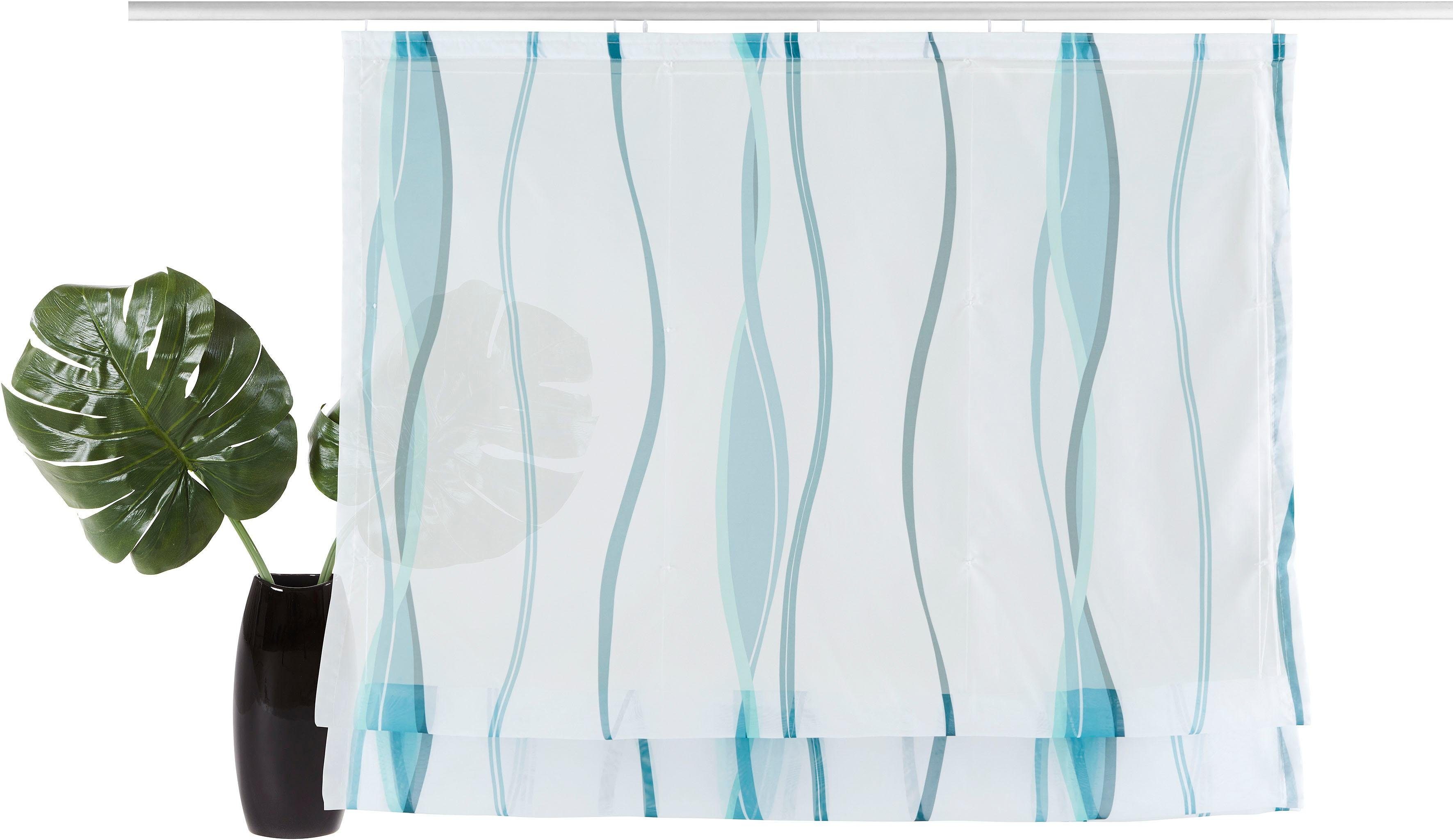my home Romeins rolgordijn Dimona Transparant, voile, polyester, golven (1 stuk)