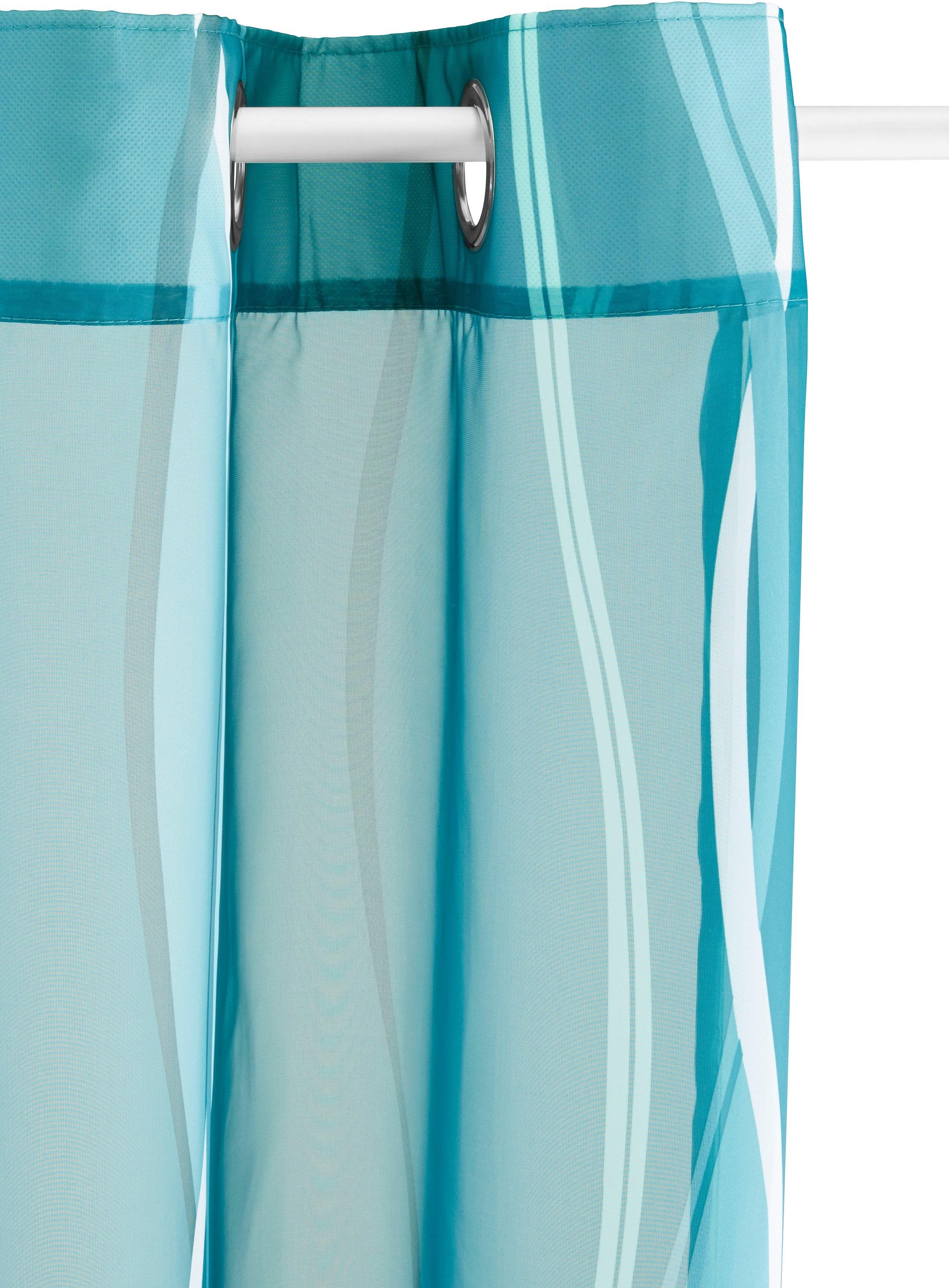 my home Gordijn Dimona set van 2, transparant, voile, polyester (2 stuks)