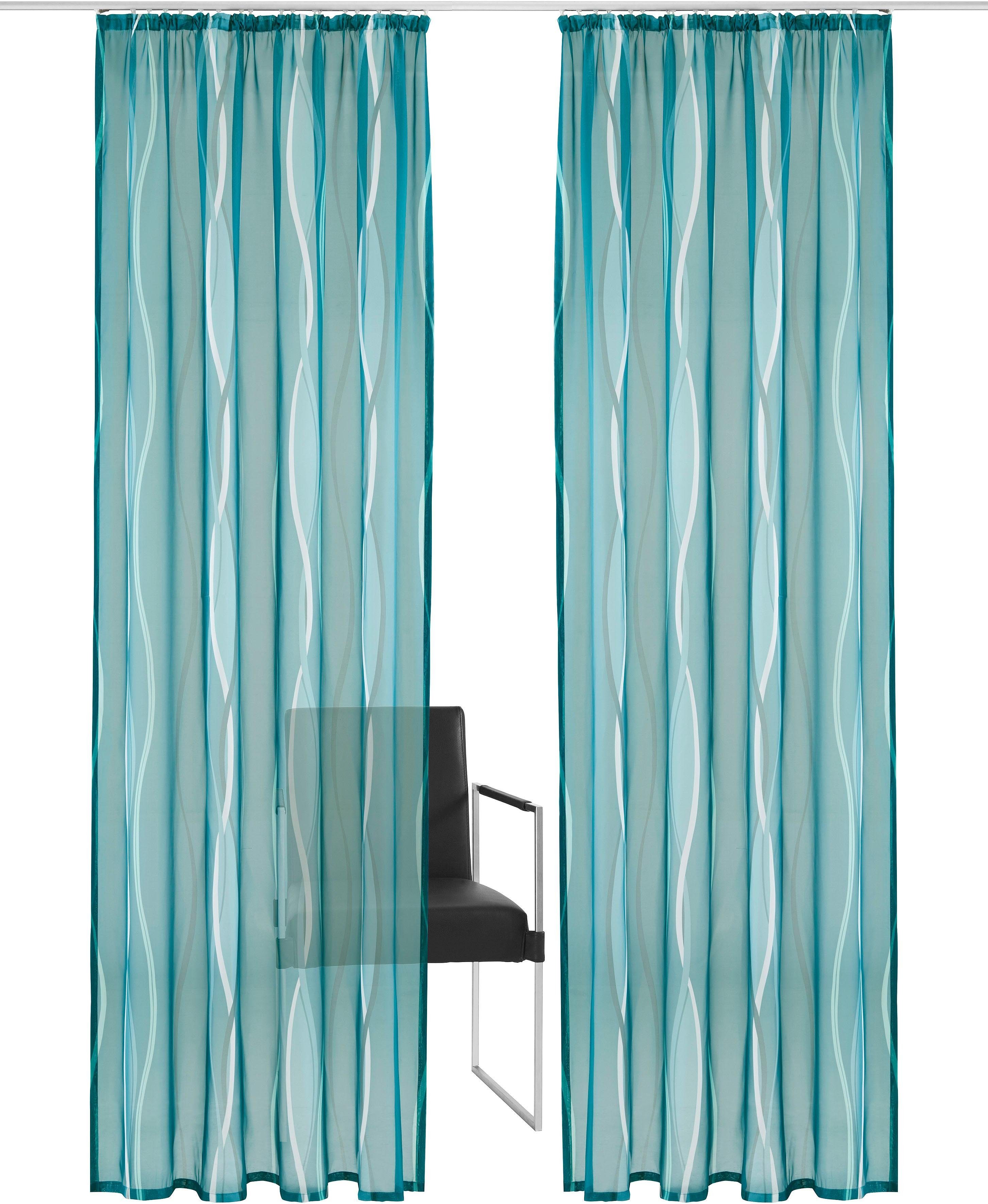 My home Gordijn Dimona set van 2, transparant, voile, polyester (2 stuks)