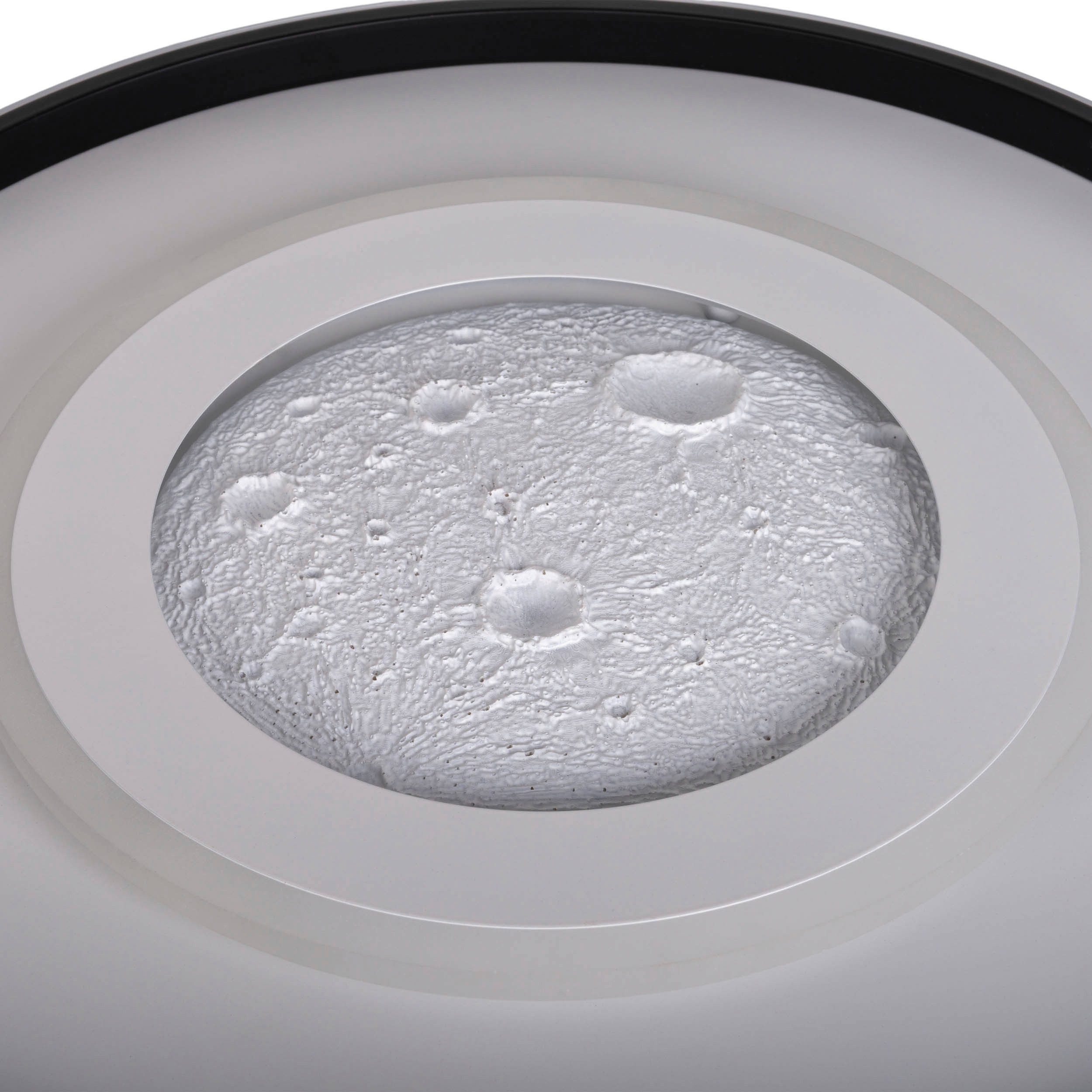 my home Led-plafondlamp Lyra Maan (maanstructuur), incl. CCT, RGB geheugen, nachtlamp, afstandsbediening (1 stuk)