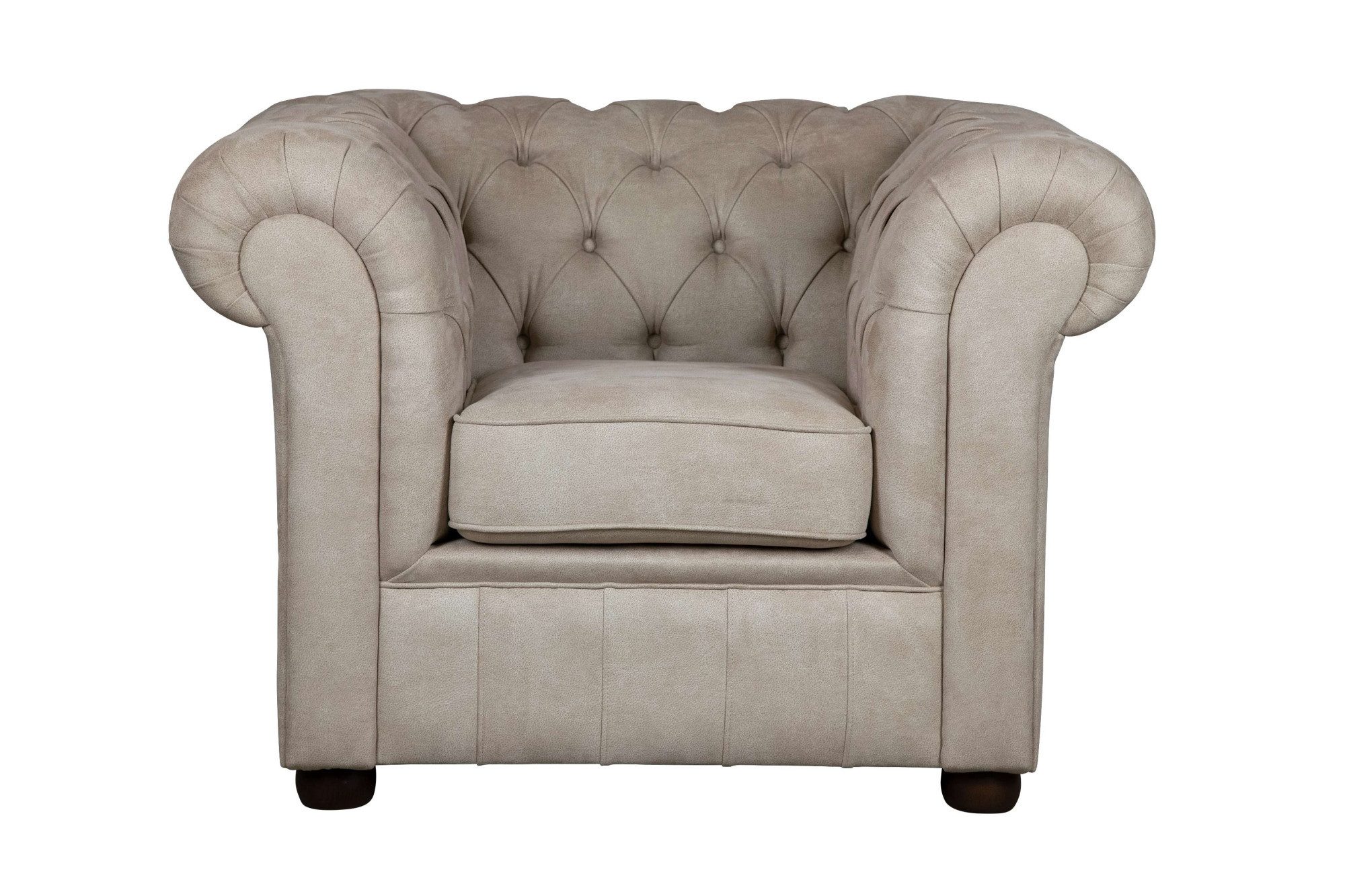 Home affaire Fauteuil CHARENTE, Chesterfield, golfsysteem, afmetingen B/D/H: 105/89/74 cm