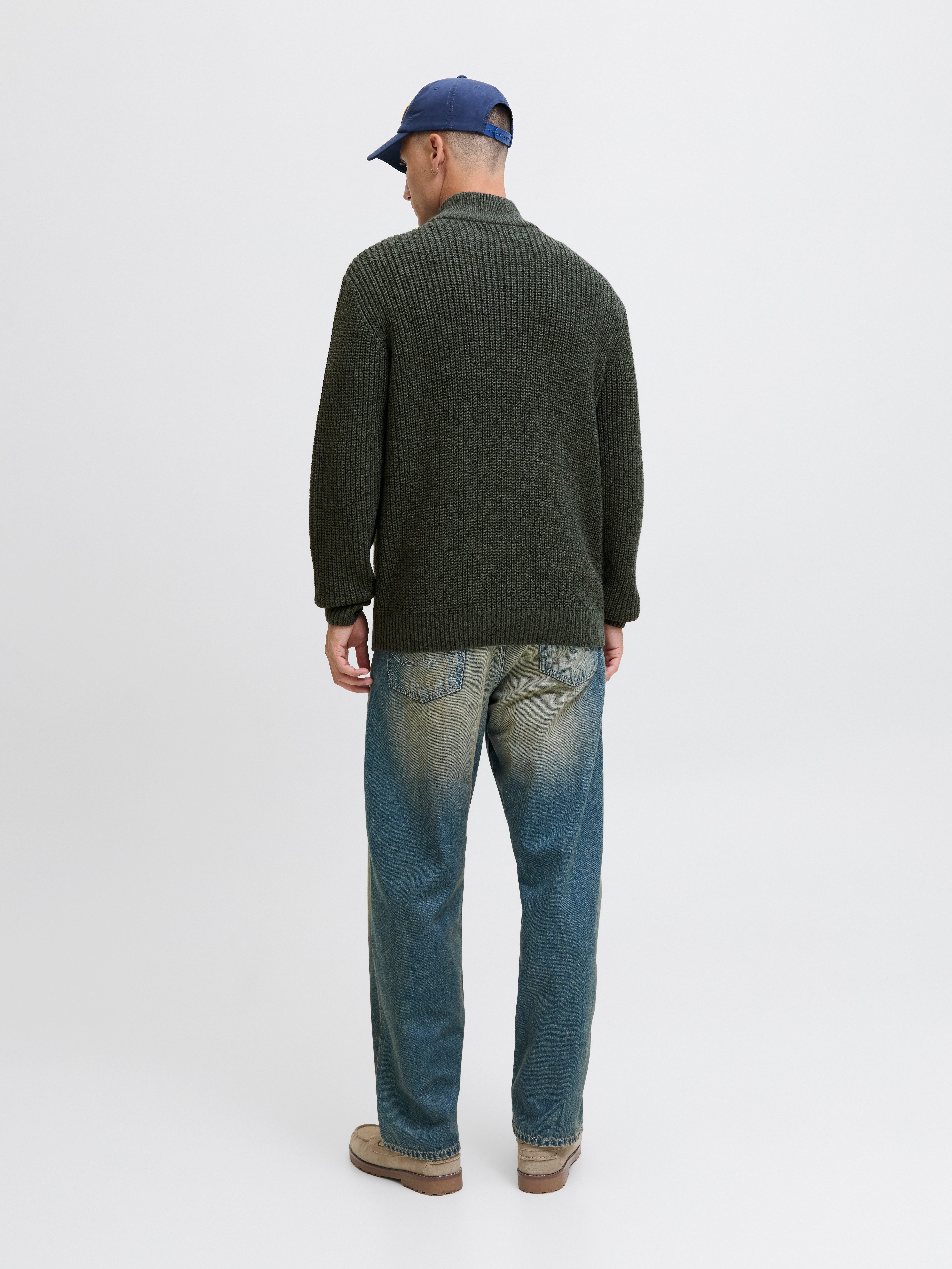 Jack & Jones Schipperstrui JORBLEECKER KNIT HALF ZIP BF