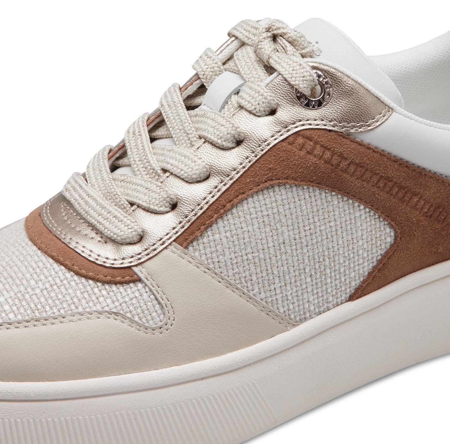 Tamaris Plateausneakers vrijetijdsschoen, lage schoen, veterschoen met contrastafwerkingen