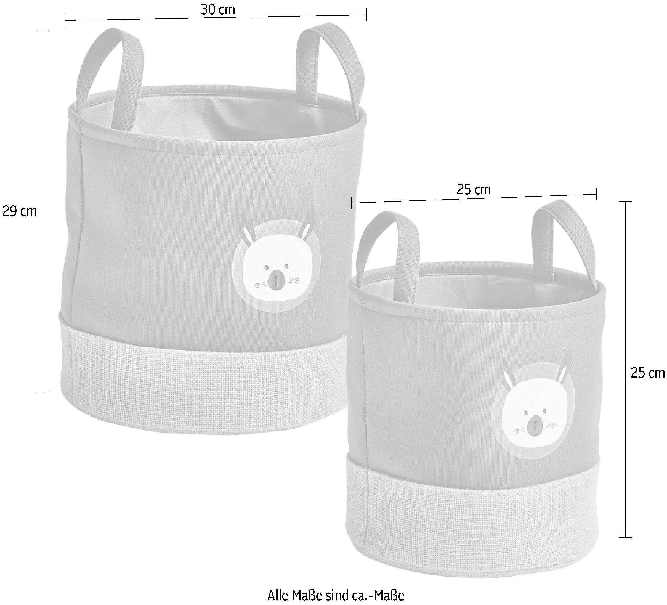 Zeller Present Opbergmand Haas Schattig konijn diermotief (set, 2 stuks)