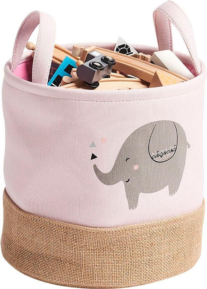 Zeller Present Opbergmand Olifant Schattig olifant diermotief (set, 2 stuks)