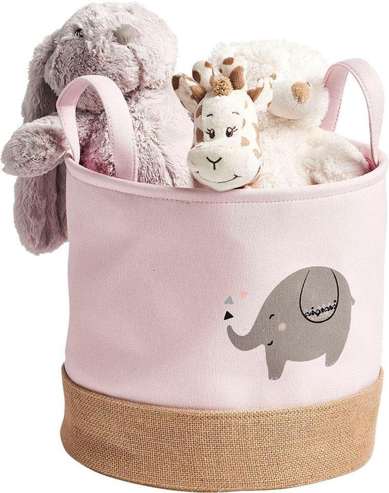 Zeller Present Opbergmand Olifant Schattig olifant diermotief (set, 2 stuks)