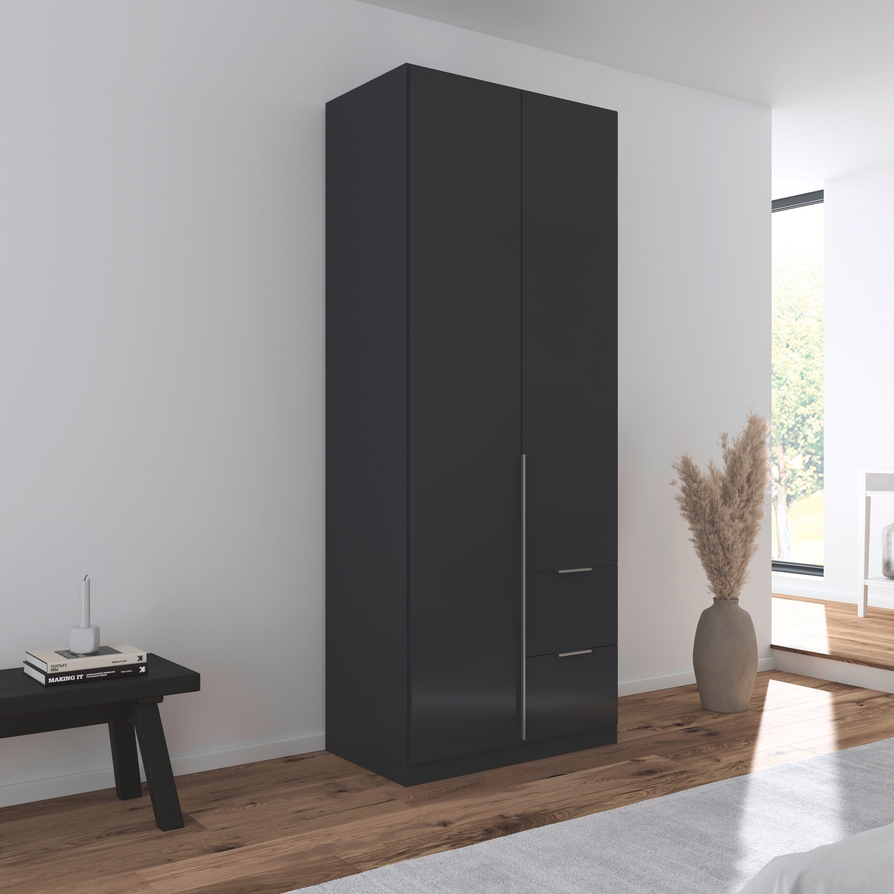 rauch Draaideurkast Kledingkast kast garderobe AGORDO met decor- of hoogglansfront