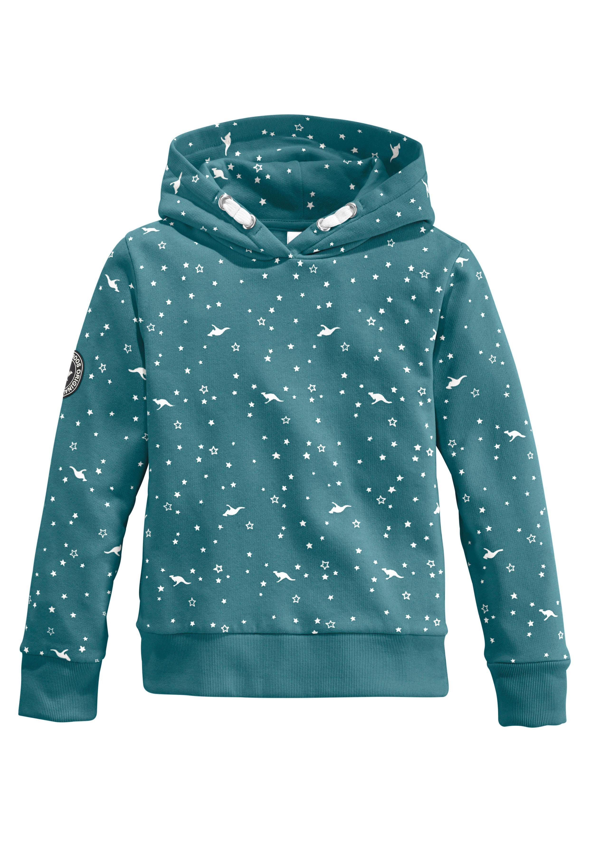 KangaROOS Hoodie Lange mouwen, bedrukt, met capuchon, van katoenmix