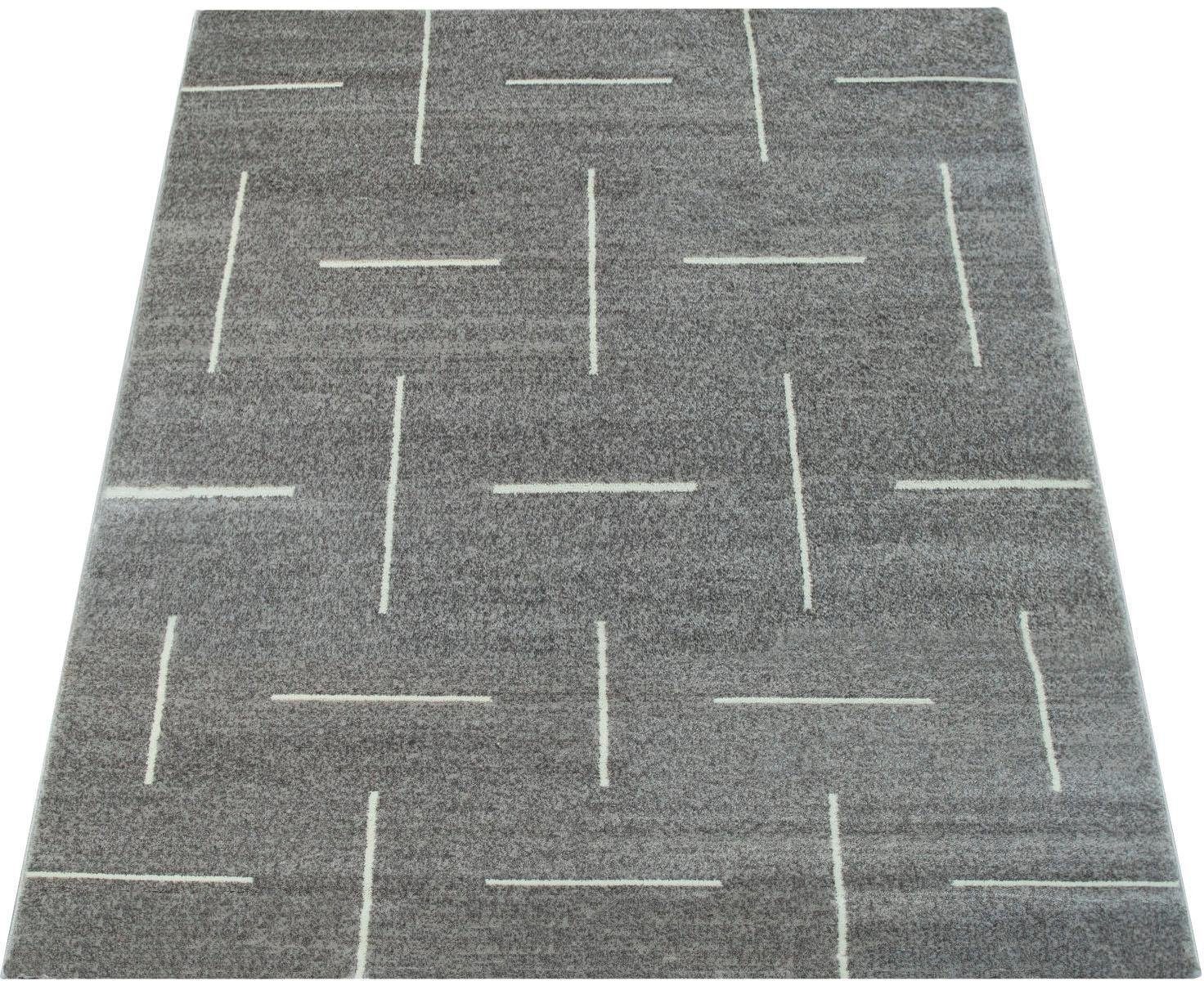 Paco Home Vloerkleed Tibesti 5085 Korte pool, modern design, woonkamer moderne vloerkleden maat 160 cm x 230 cm x 15 mm grijs