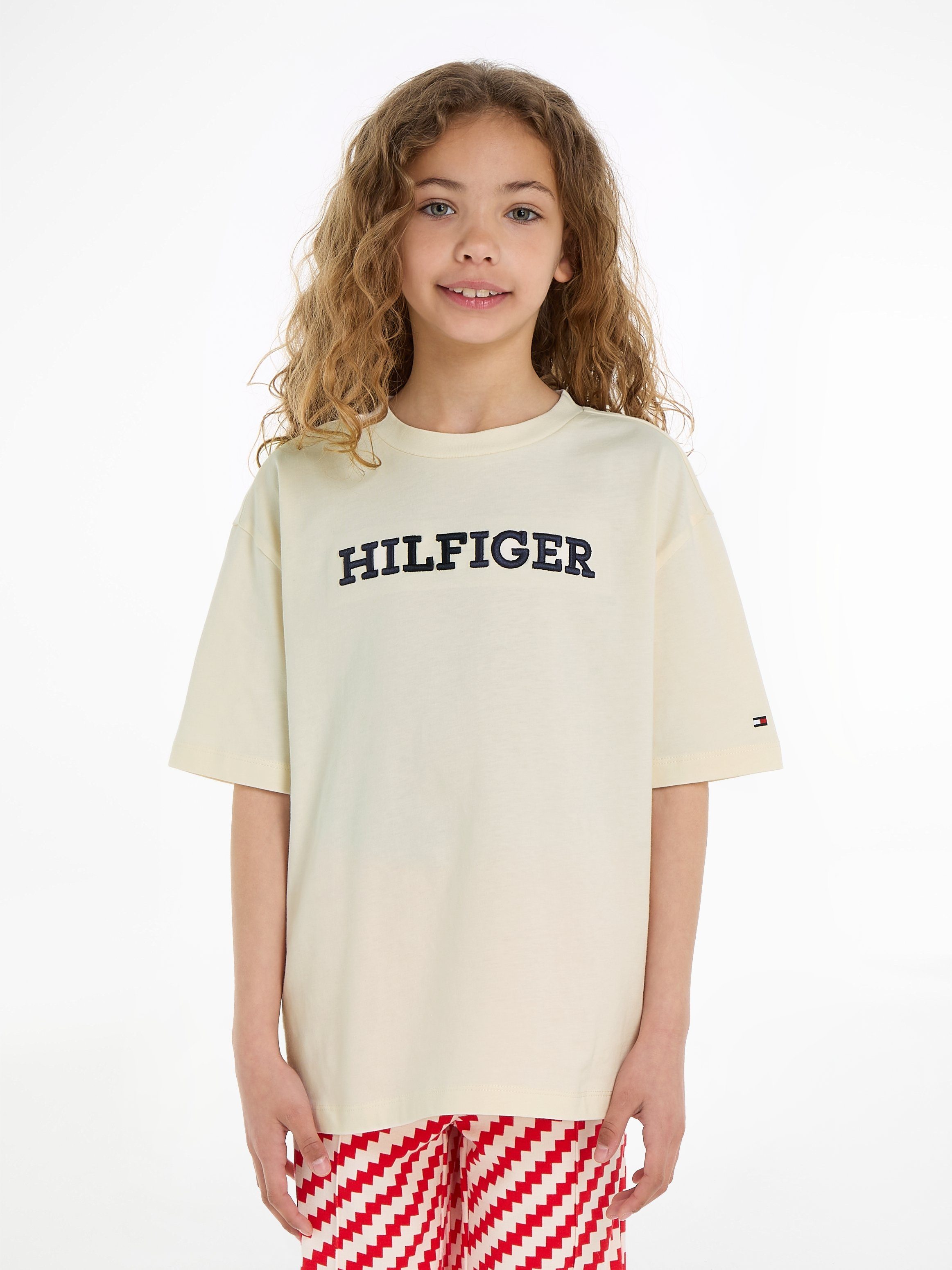 Tommy Hilfiger T-shirt U MONOTYPE TEE S/S met groot logoborduursel