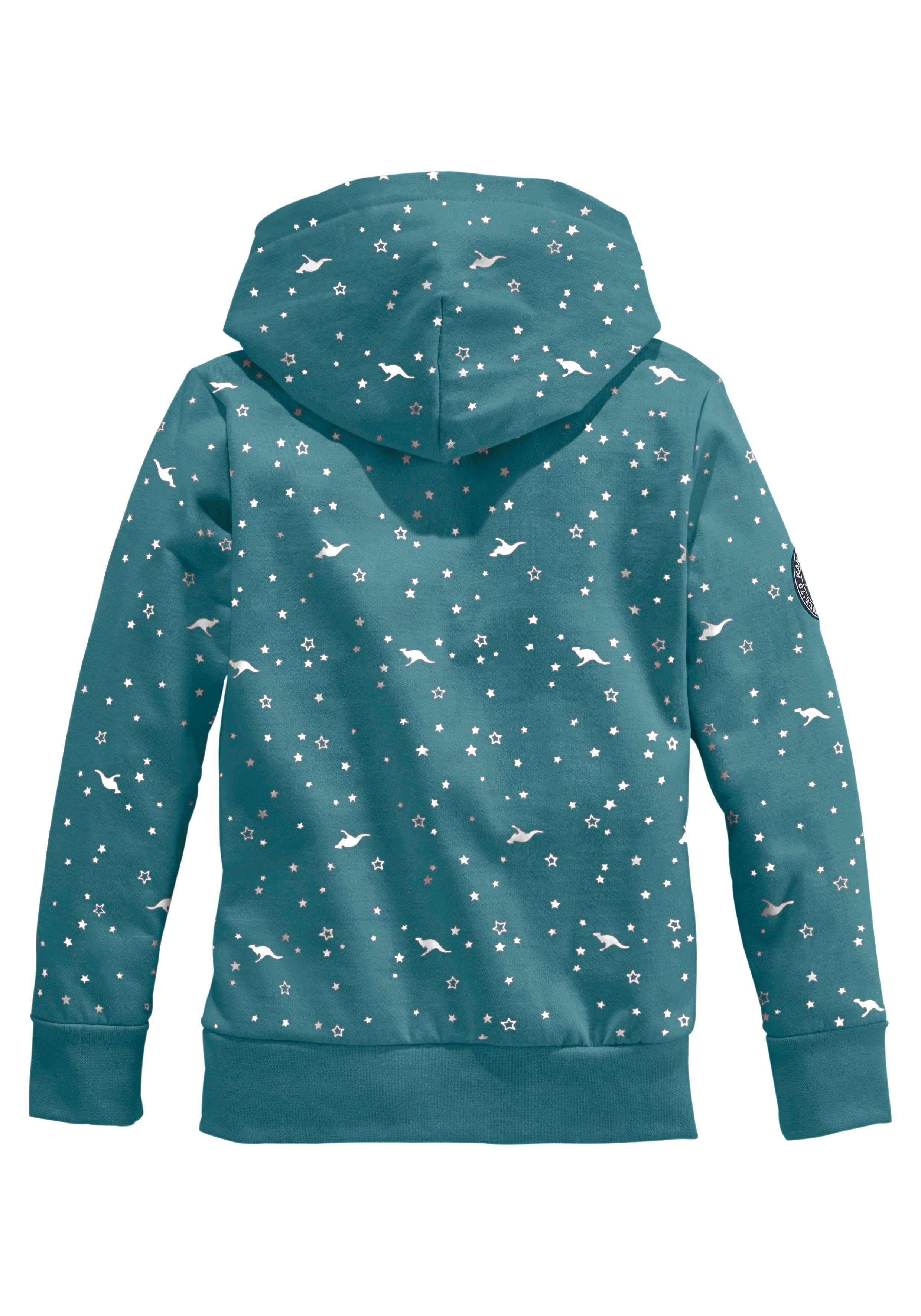 KangaROOS Hoodie Lange mouwen, bedrukt, met capuchon, van katoenmix
