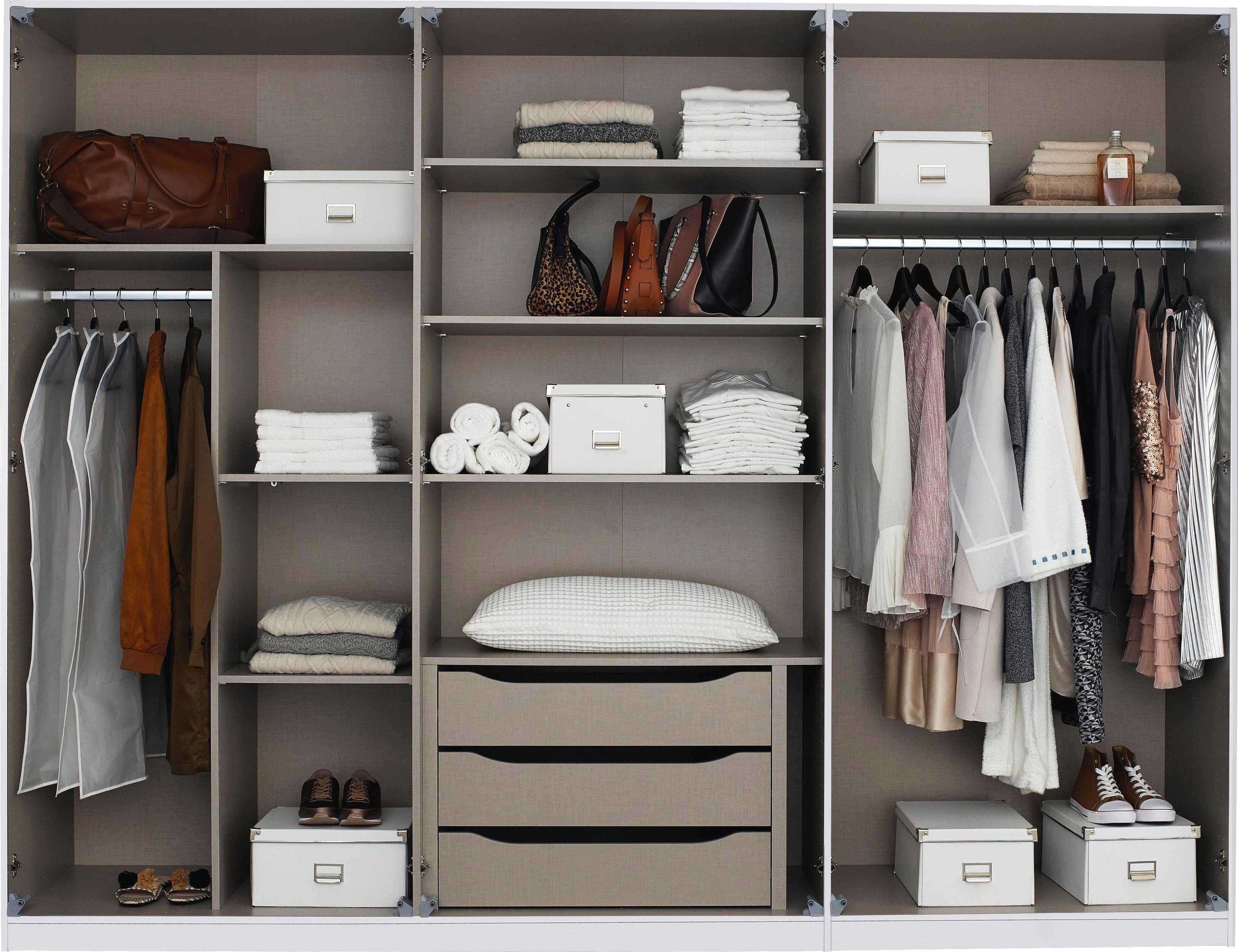 rauch Draaideurkast Bellezza inclusief lade-inzet, wasindeling en verdere accessoires