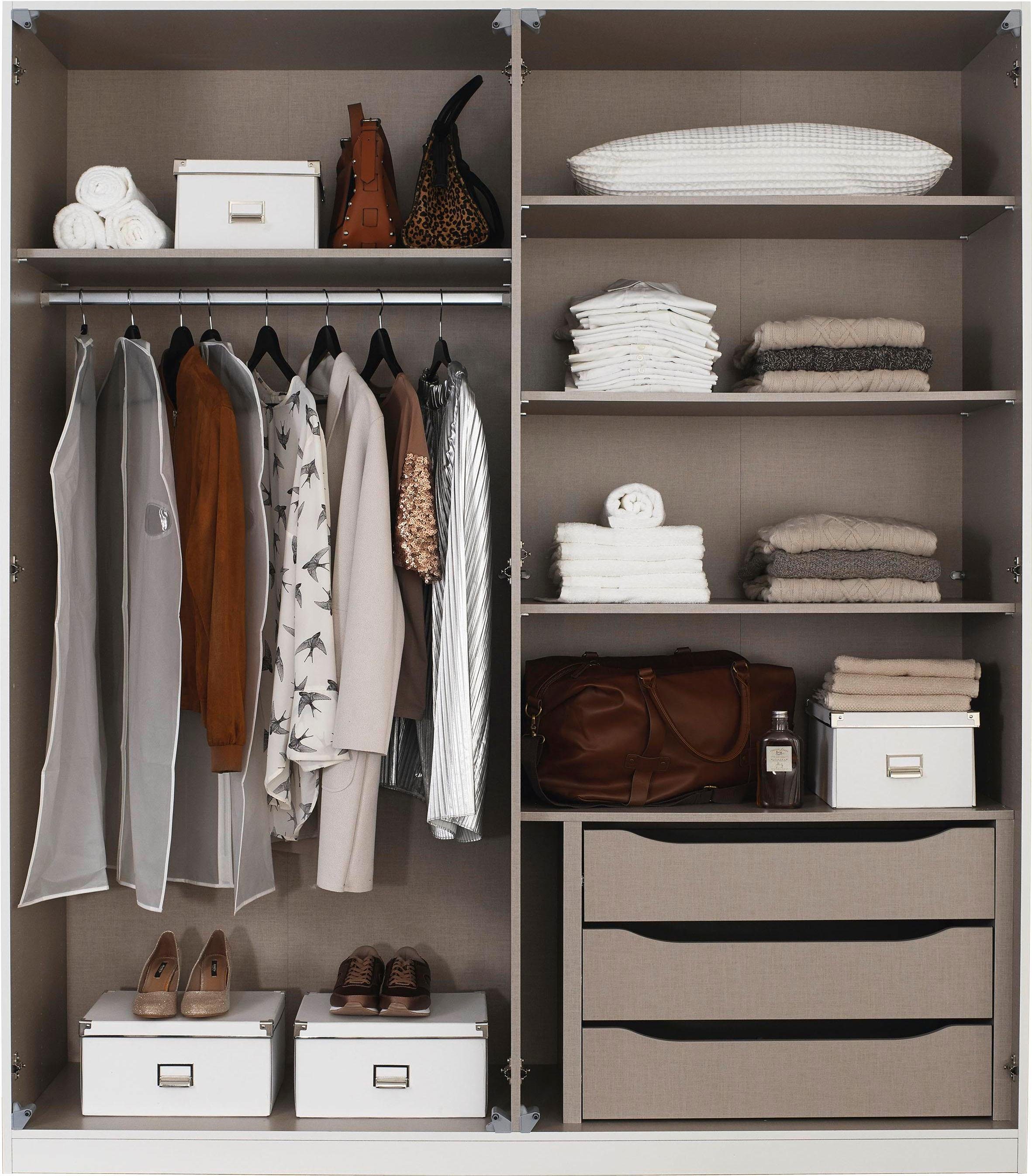 rauch Draaideurkast Bellezza inclusief lade-inzet, wasindeling en verdere accessoires