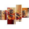delavita wanddecoratie rumin - klaprozen (4 stuks) multicolor