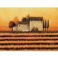 delavita artprint herrero - wijngaard in de herfst oranje