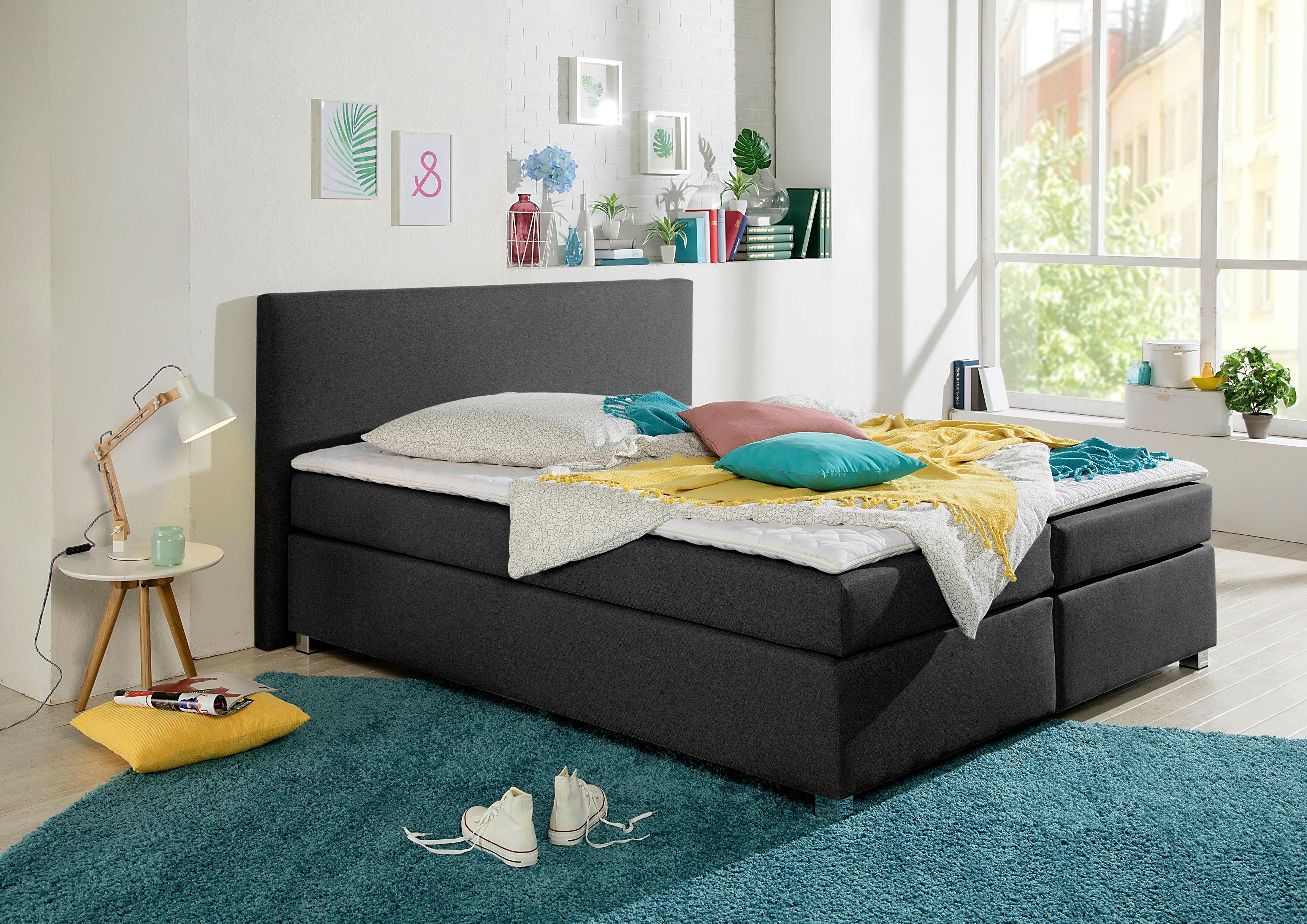 my home Boxspring Eliana incl. topmatras, in 4 breedten, 3 matrassoorten en 2 hardheden