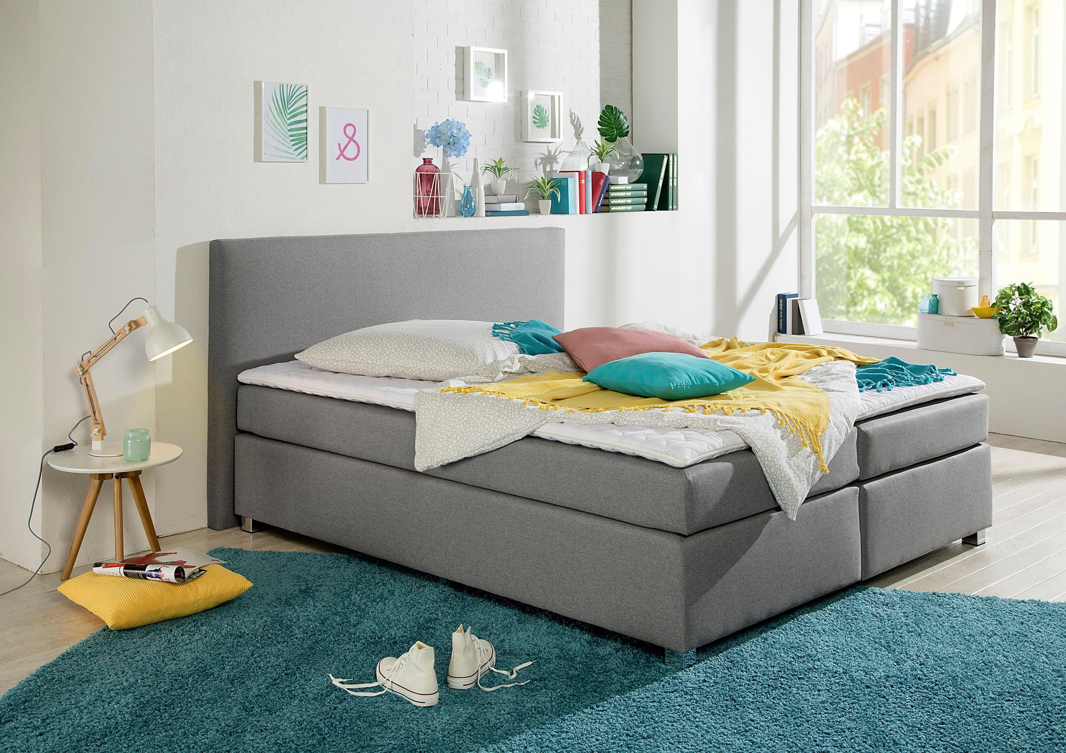 my home Boxspring Eliana incl. topmatras, in 4 breedten, 3 matrassoorten en 2 hardheden