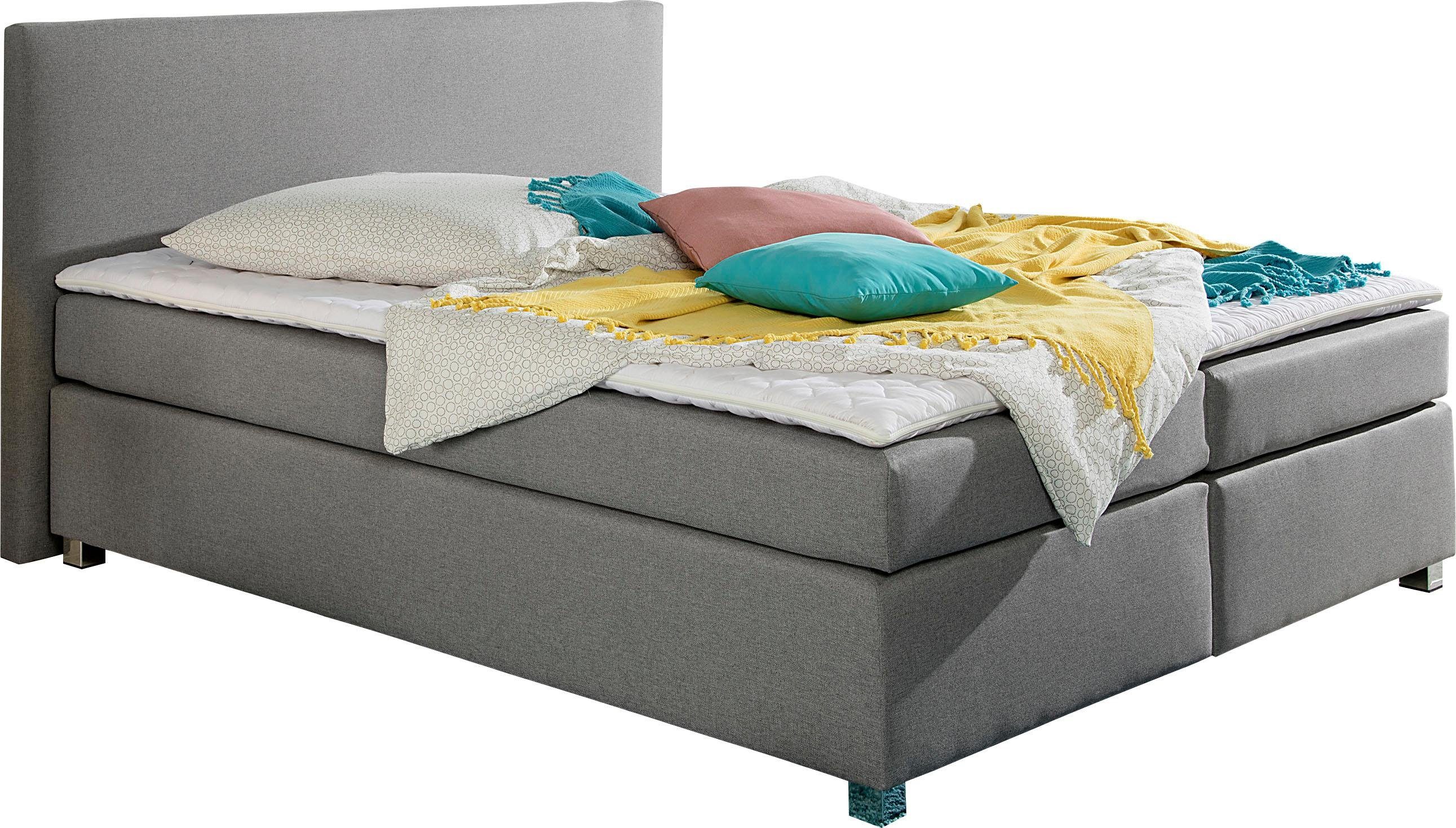 my home Boxspring Eliana incl. topmatras, in 4 breedten, 3 matrassoorten en 2 hardheden