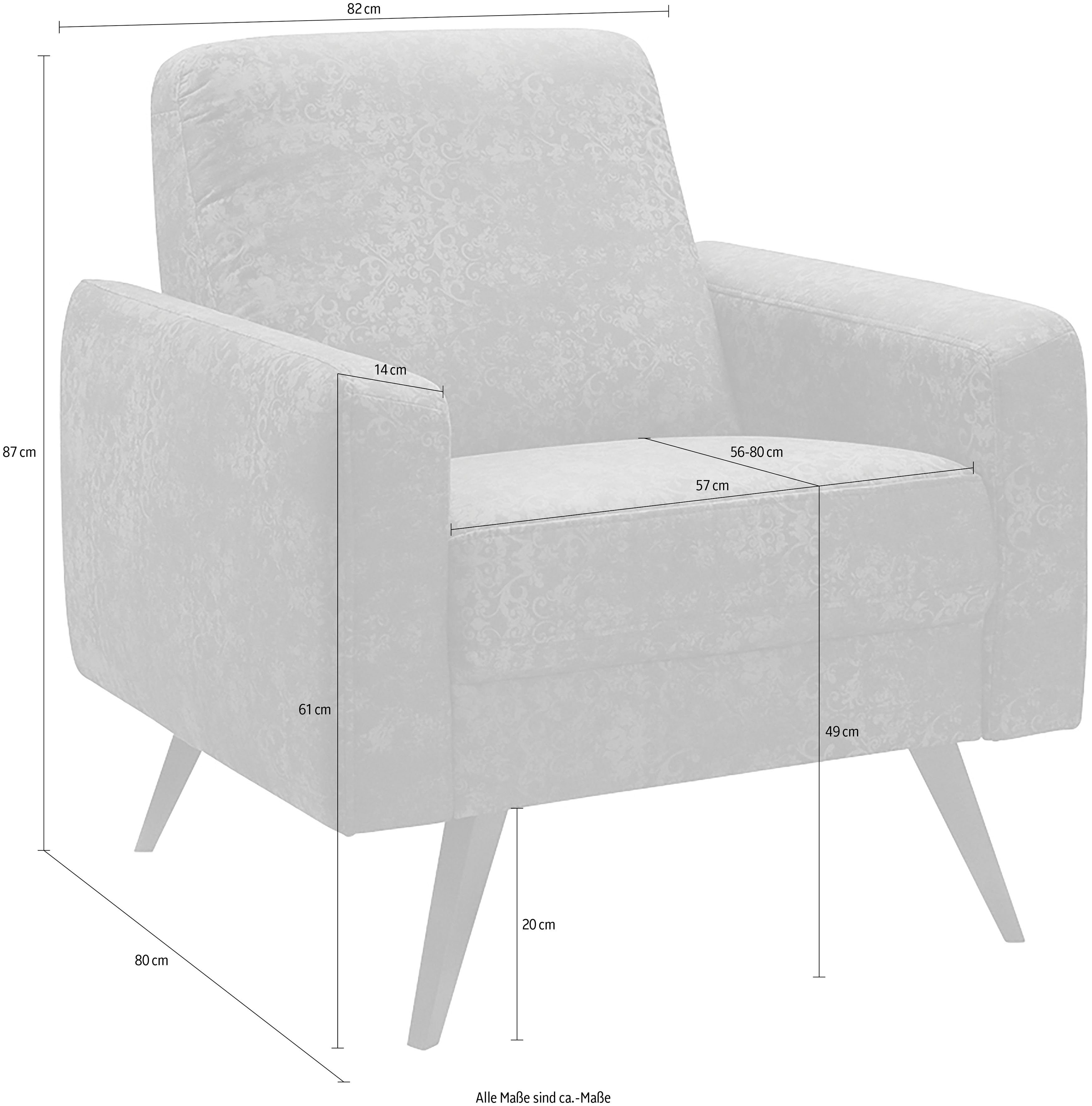 exxpo - sofa fashion Fauteuil Side, comfortabele loungestoel met extravagante bekleding