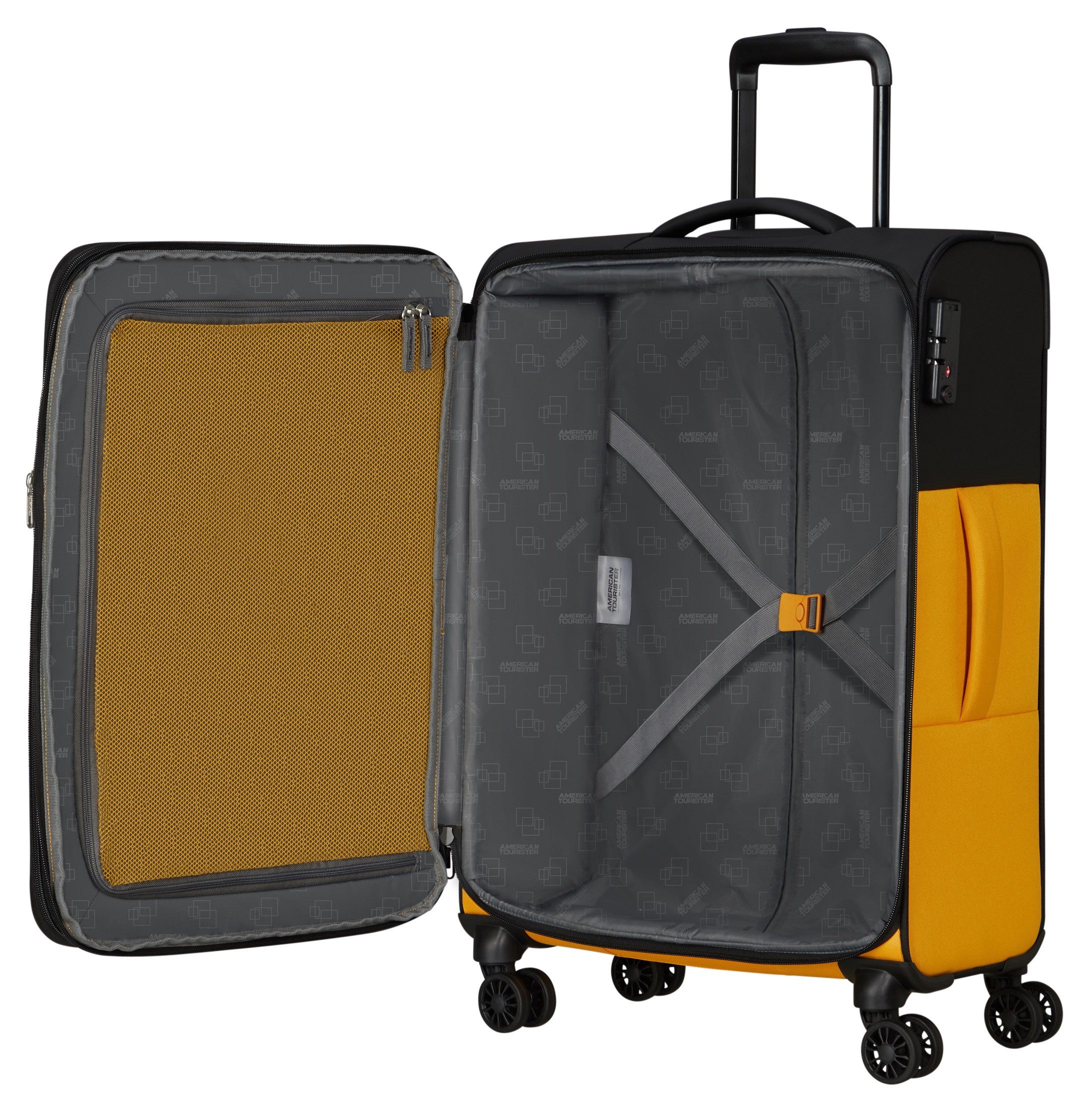 American Tourister® Zachte bagage trolley DARING DASH 77 Koffer reisbagage grote koffer met frontzak