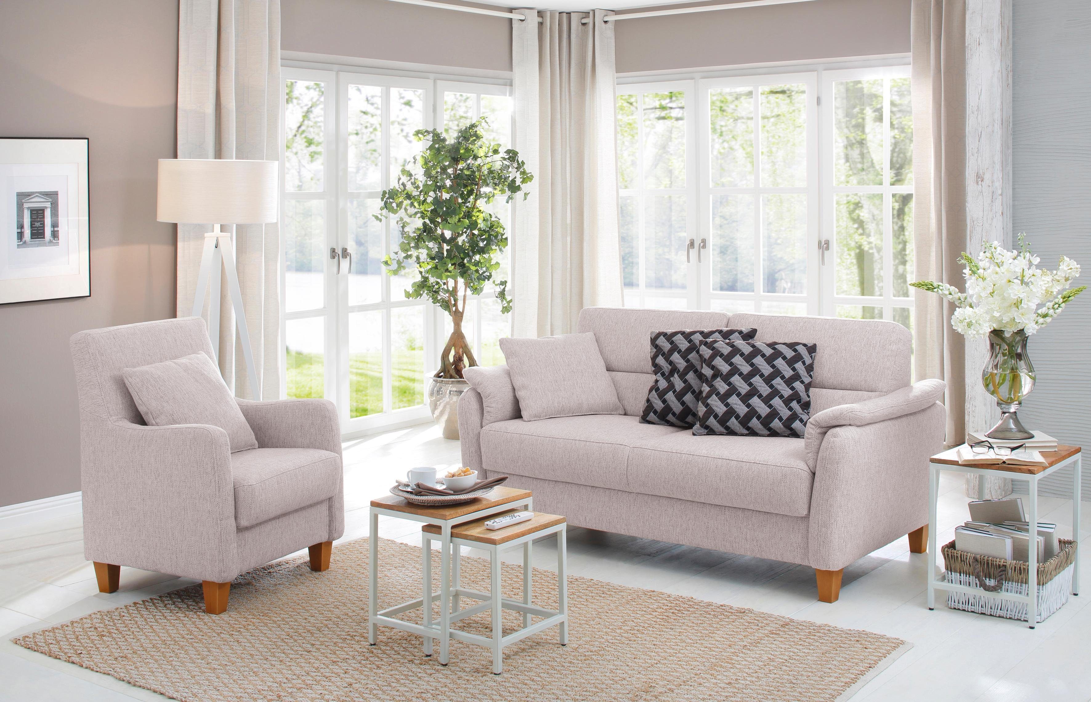 Home affaire Fauteuil Palmera Pocketvering bekleding, passend bij de serie "Palmera" fauteuils beige