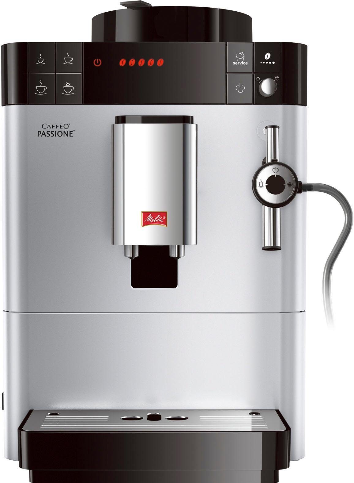 Melitta Volautomatisch koffiezetapparaat Passione® One Touch F53/1-101, zilver, Per kopje precies versgemalen, Service-toets voor ontkalking & reiniging