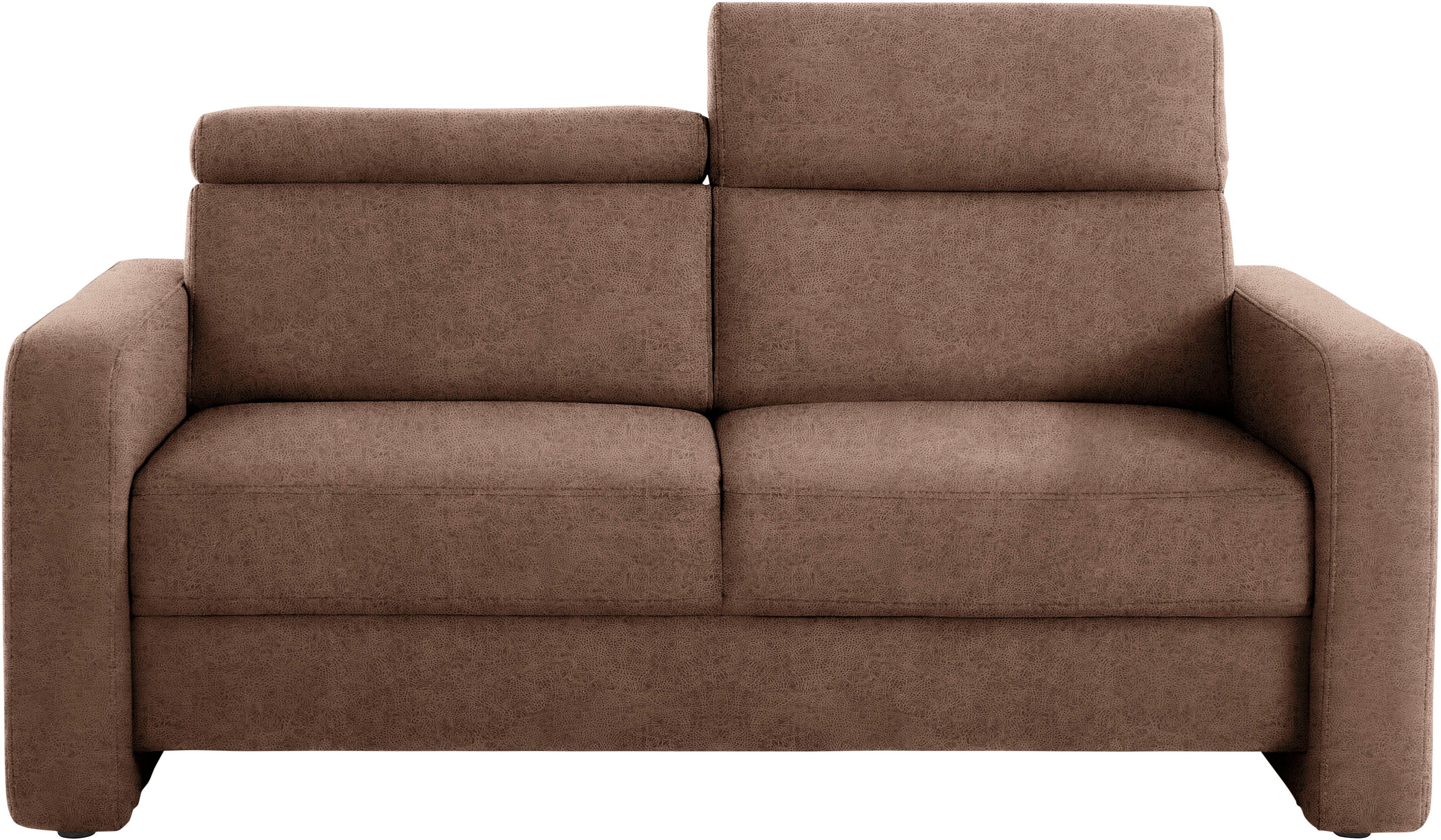 sit&more 2,5-zitsbank Bologna met verstelbare hoofdsteun en binnenvering