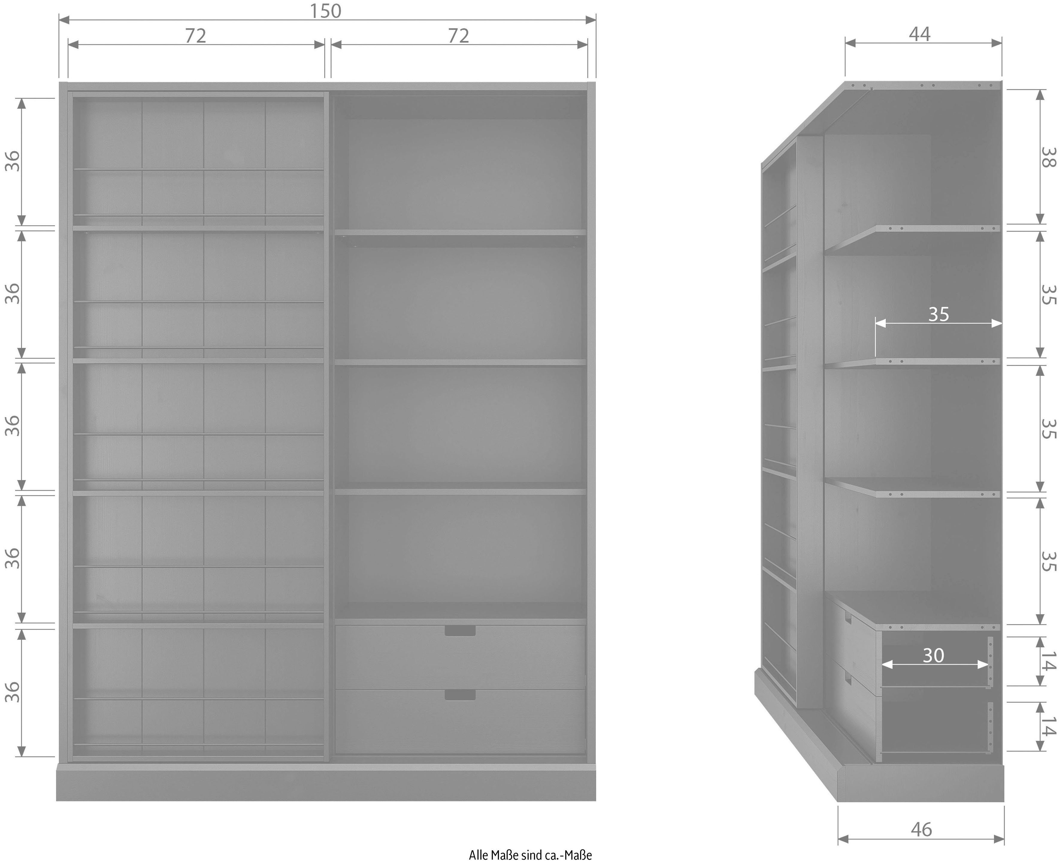 WOOOD Schuifkast Swing Scharnierdeur, veel opbergmogelijkheden, H 200 cm x B 150 cm