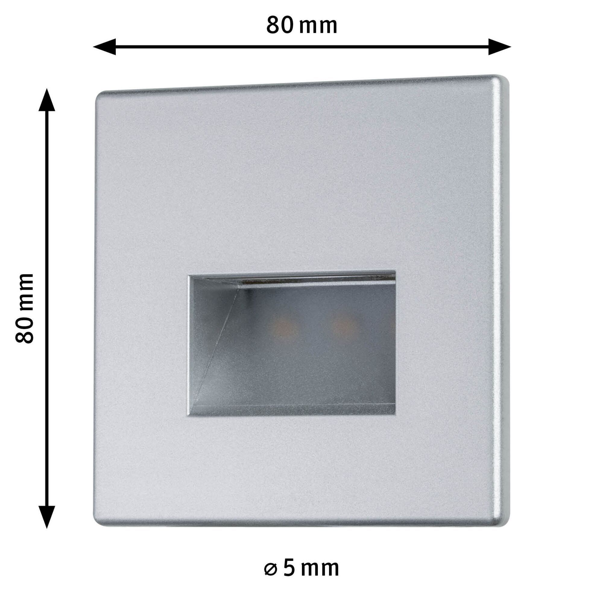 Paulmann Ledinbouwlamp LED wandinbouwlamp Edge Quadro 1,2W 25lm 230V (1 stuk)
