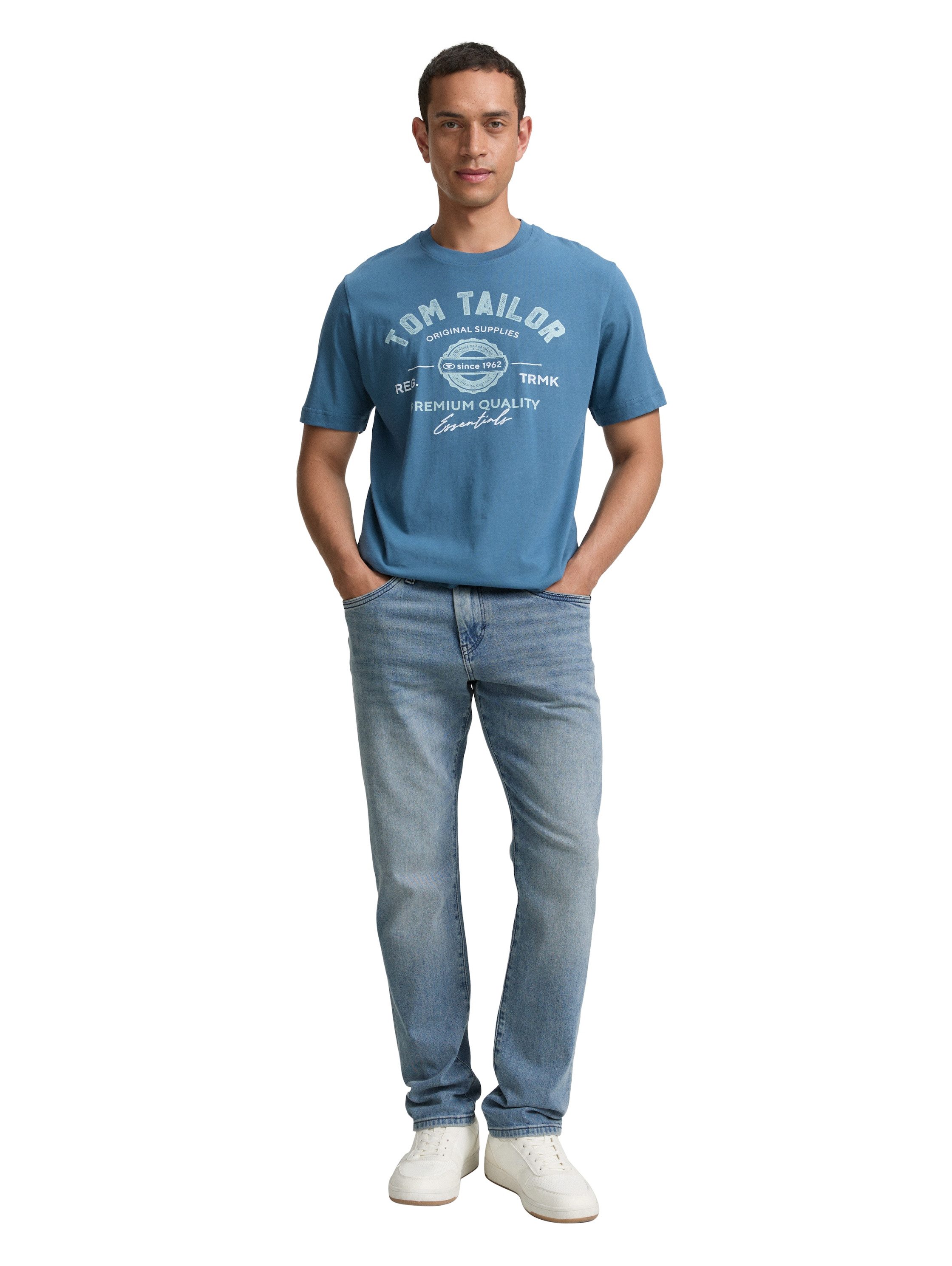 Tom Tailor T-shirt met grote logo-frontprint