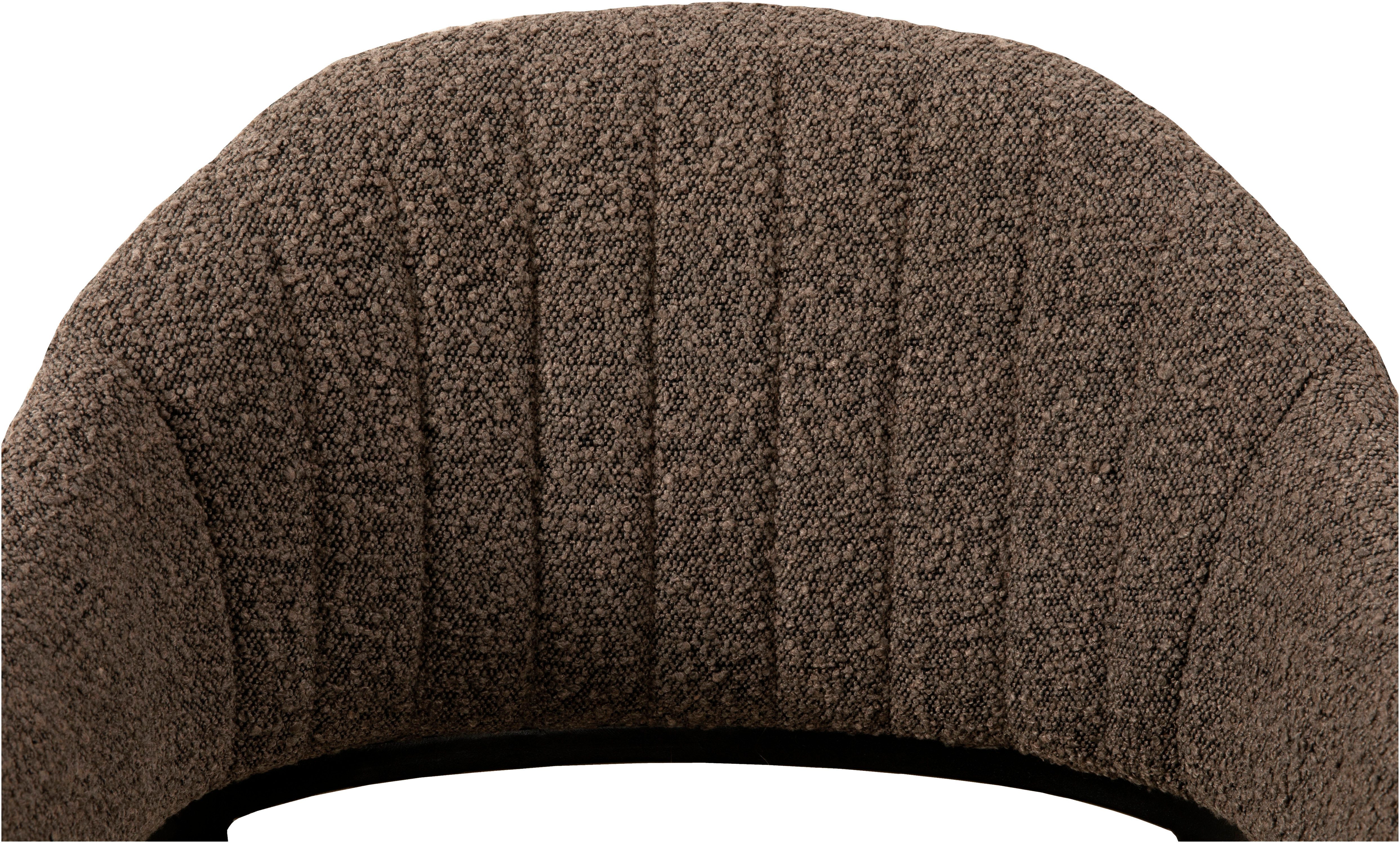 OMG Design Stoel met armleuningen Roma comfortabele eetkamerstoel, gestoffeerde stoel met bouclé bekleding