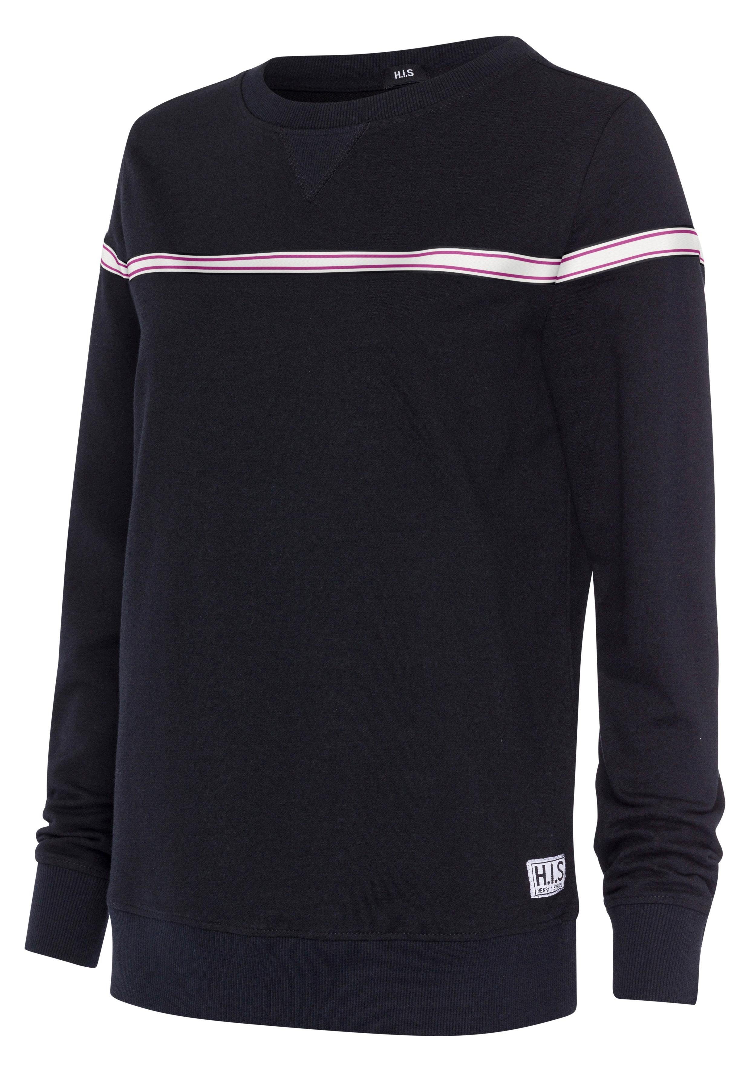 H.I.S Sweater met contrasterend tape, loungepak