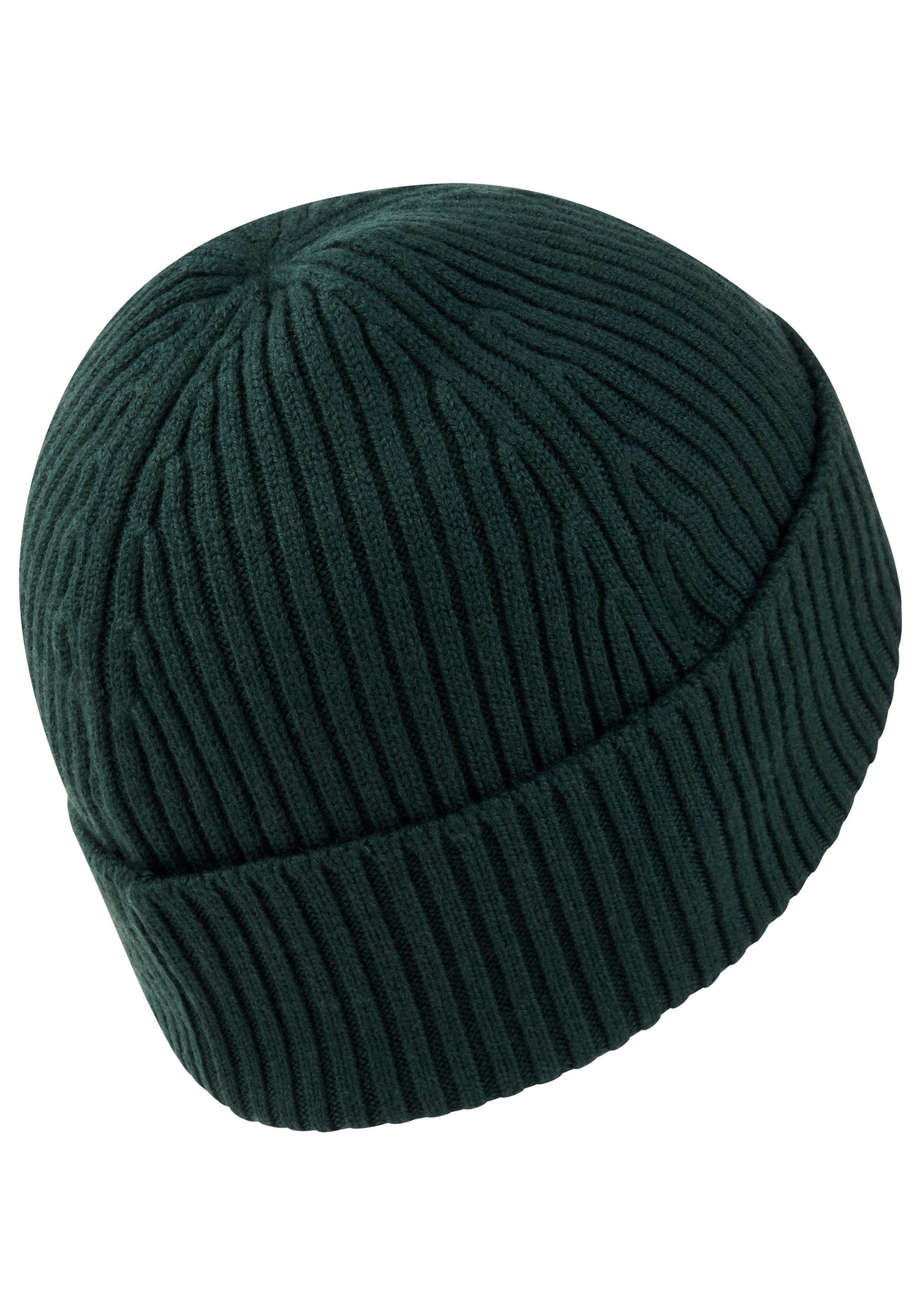 HUGO Gebreide muts Xola_Metal met gestapeld label