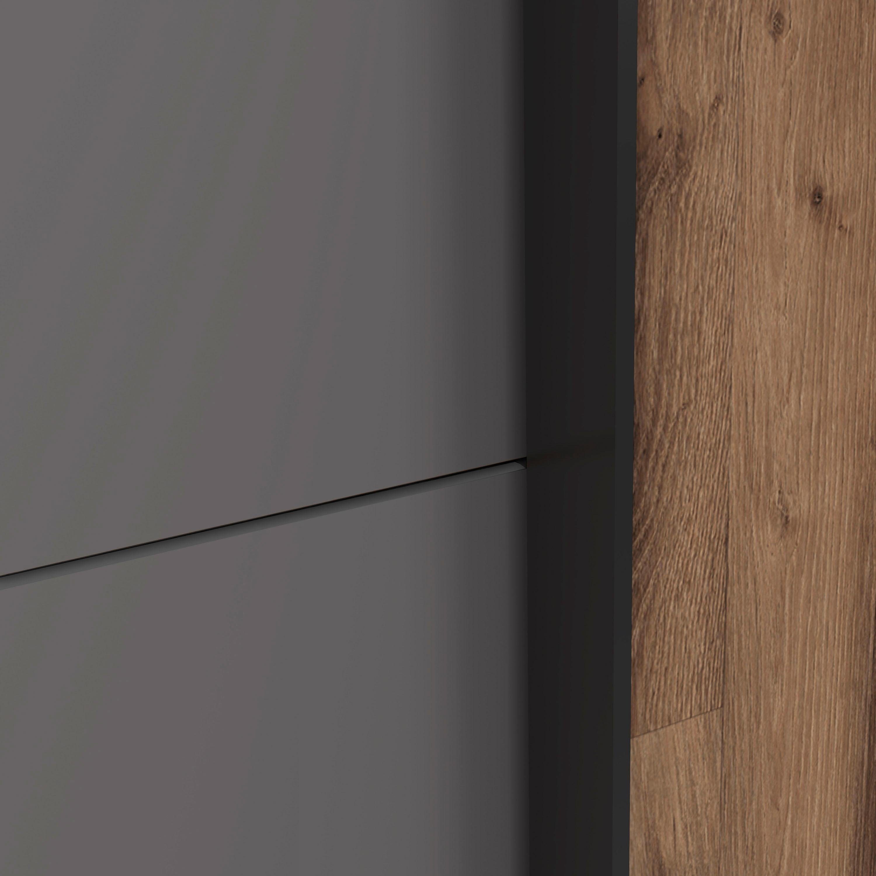 FORTE Zweefdeurkast Sirius Black, Made in Europe, hoogwaardig ontwerp