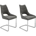 mca furniture vrijdragende stoel aldrina stoel tot 120 kg belastbaar (set, 2 stuks) grijs