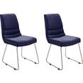 mca furniture stoel montera stoel belastbaar tot 140 kg (set, 2 stuks) blauw