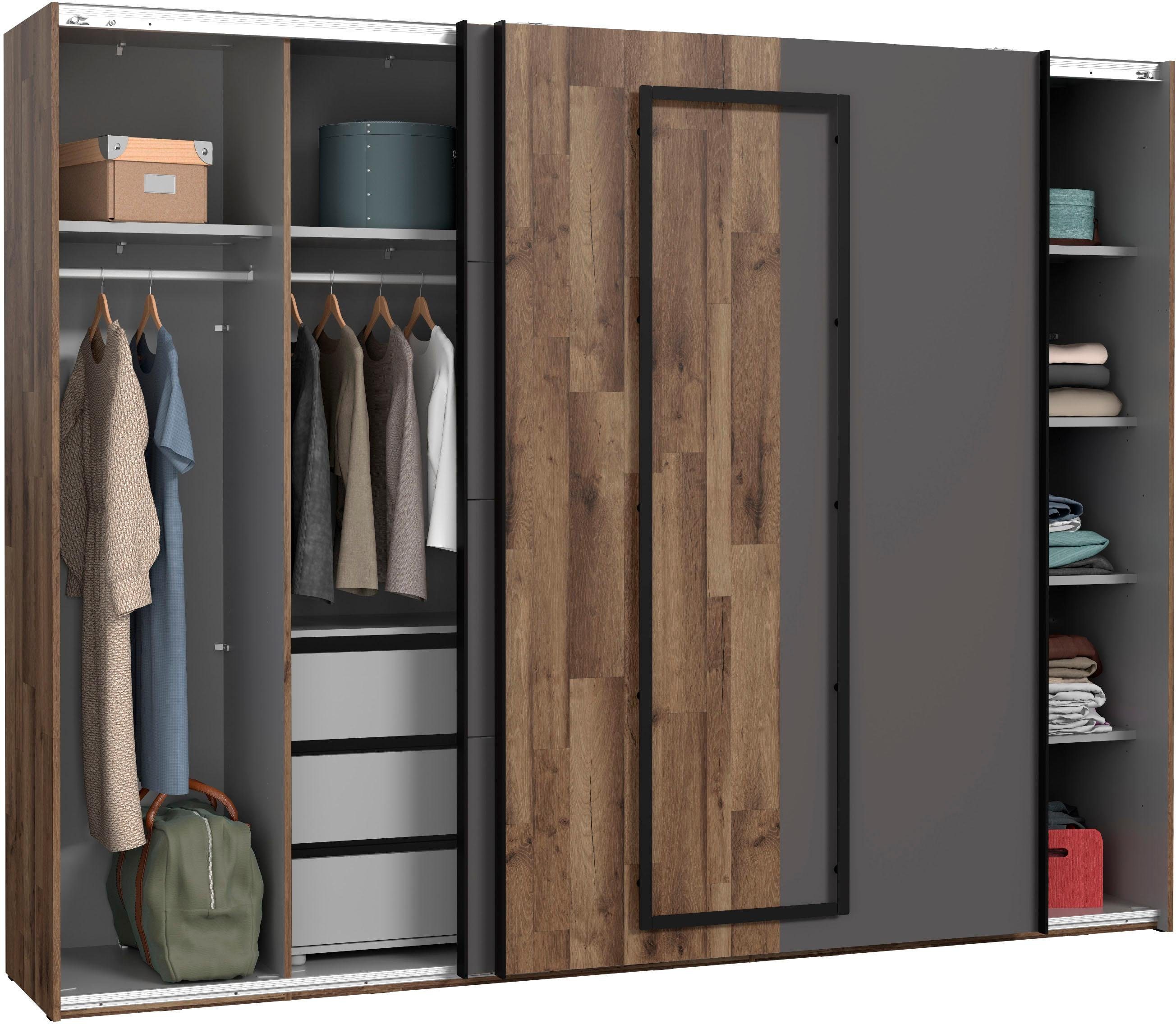 FORTE Zweefdeurkast Sirius Black, Made in Europe, hoogwaardig ontwerp