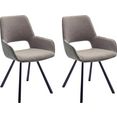 mca furniture stoel parana stoel belastbaar tot 120 kg (set, 2 stuks) grijs